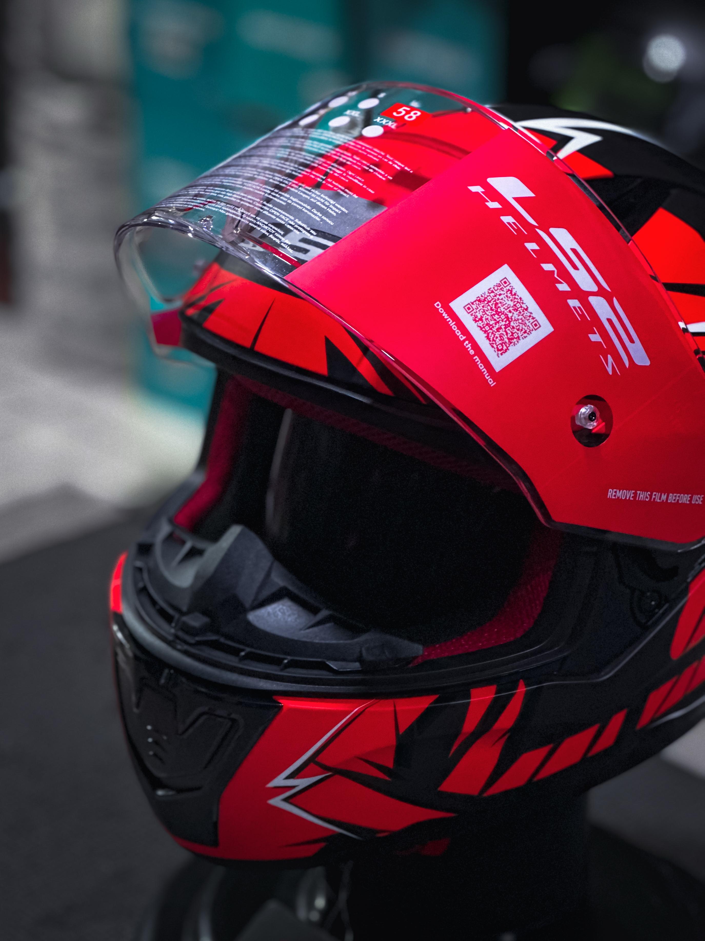  LS2 RAPID FF353 CROMO MATTE BLACK/RED