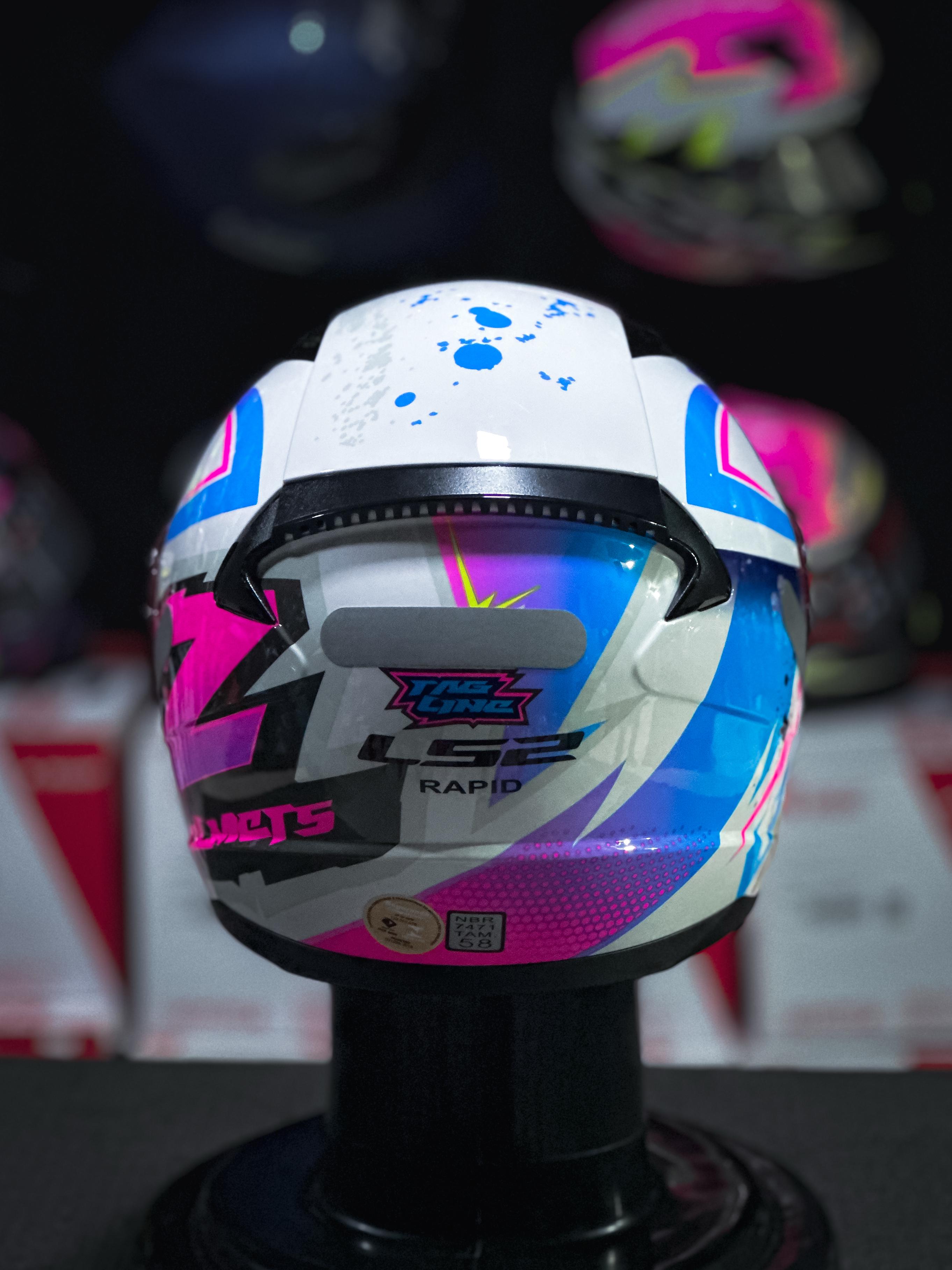 LS2 RAPID FF353 TAGLINE WHITE/PINK