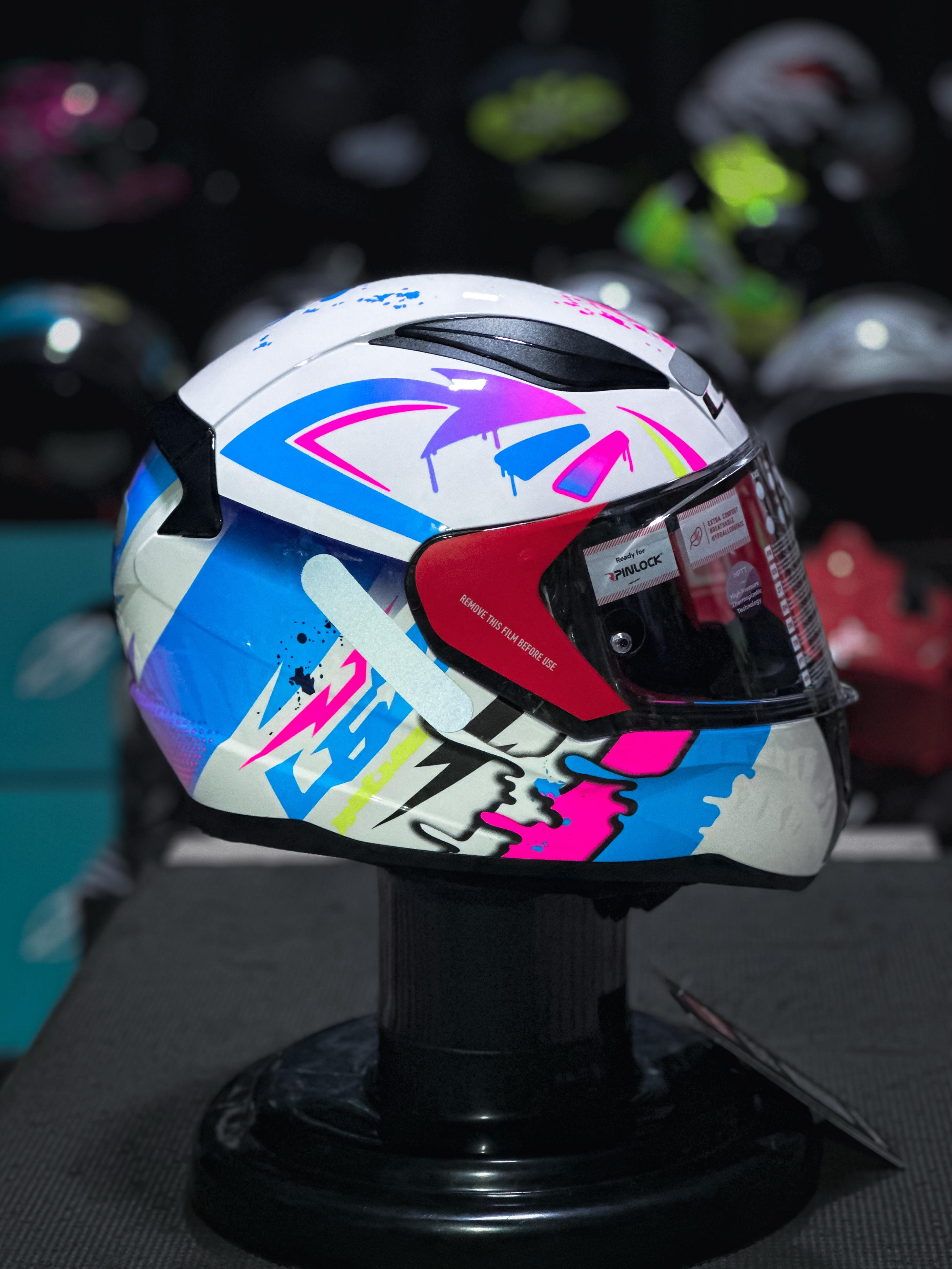 LS2 RAPID FF353 TAGLINE WHITE/PINK