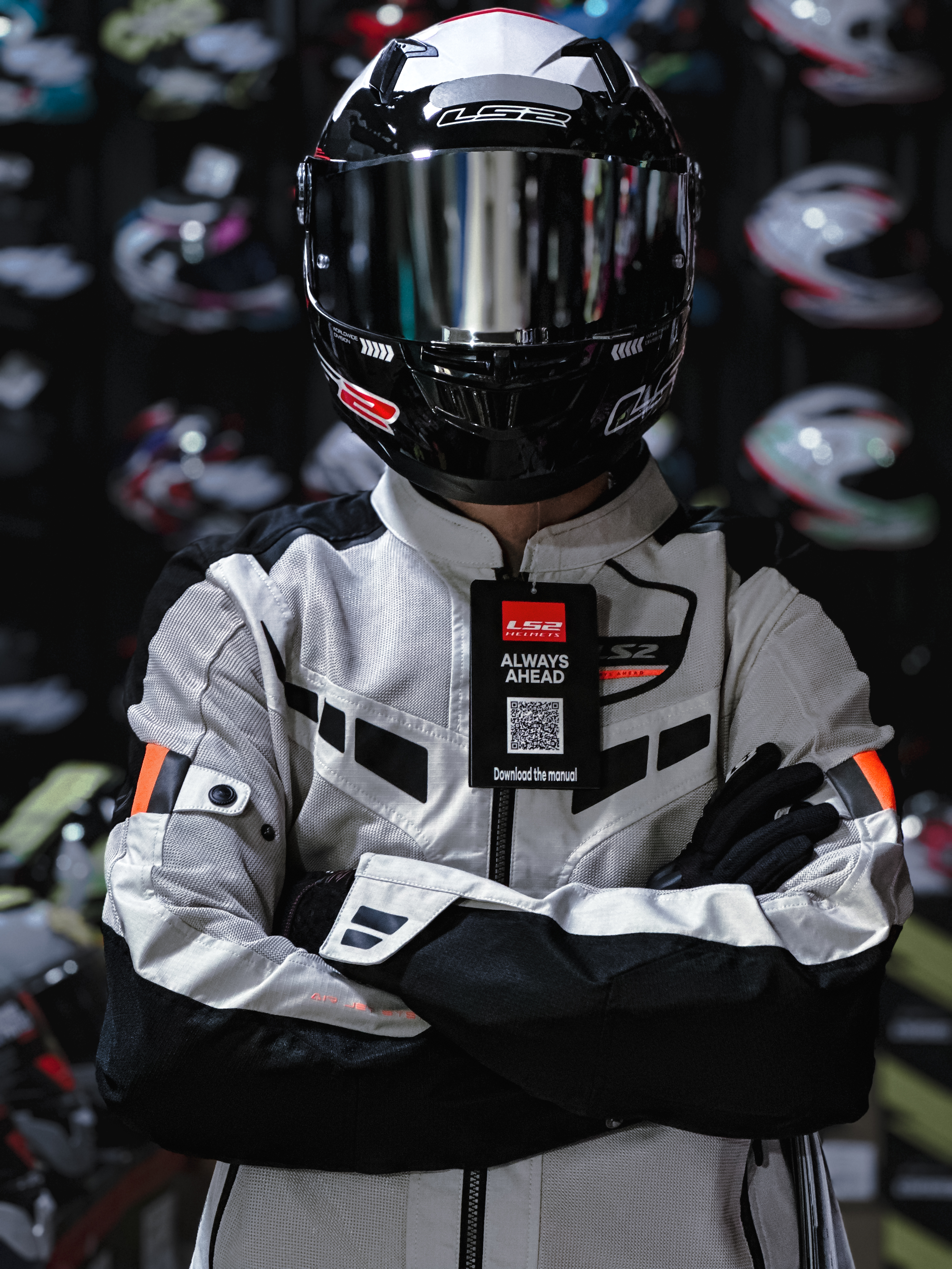 JAQUETA LS2 GARDA BLACK/GREY