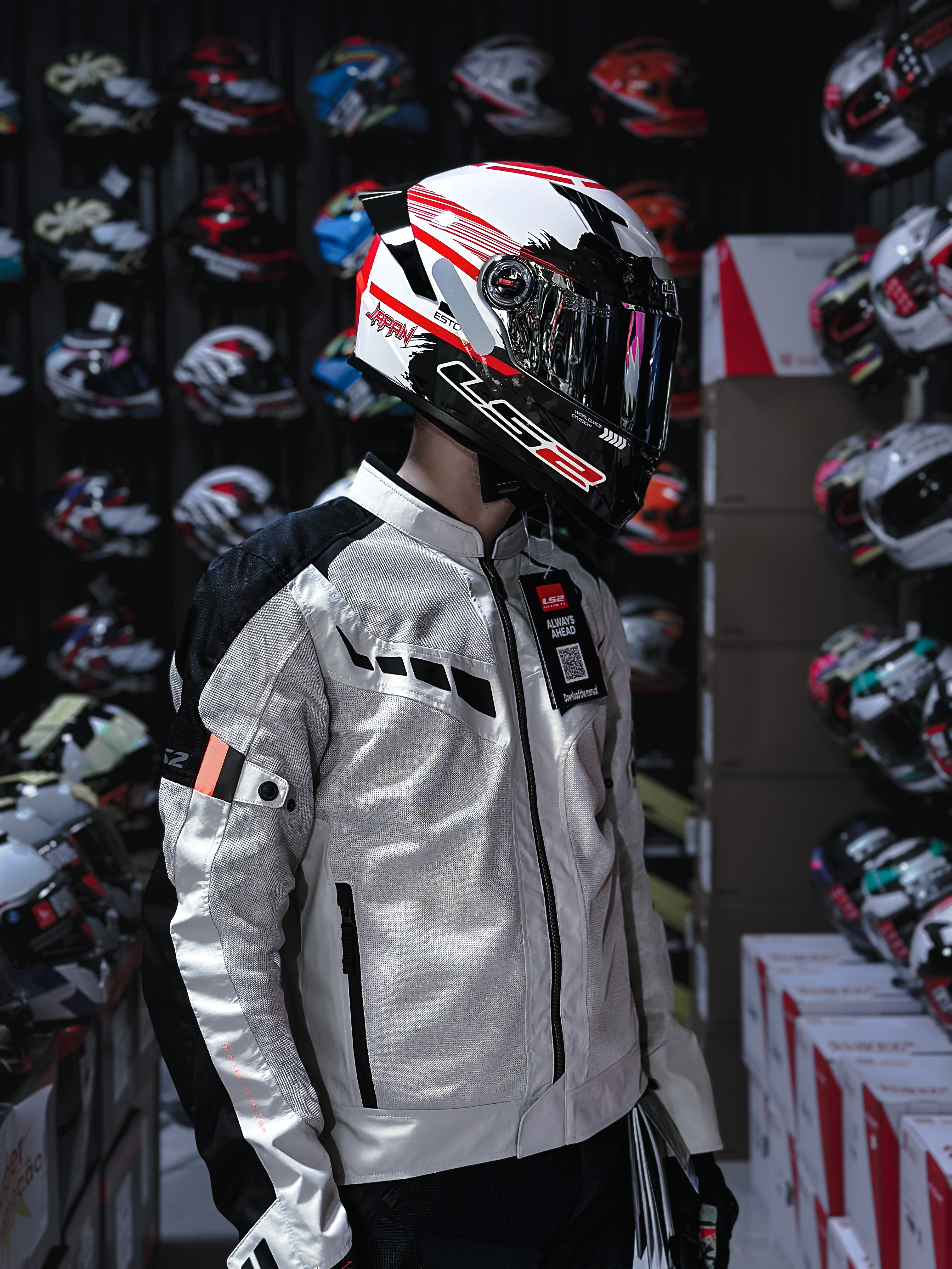 JAQUETA LS2 GARDA BLACK/GREY