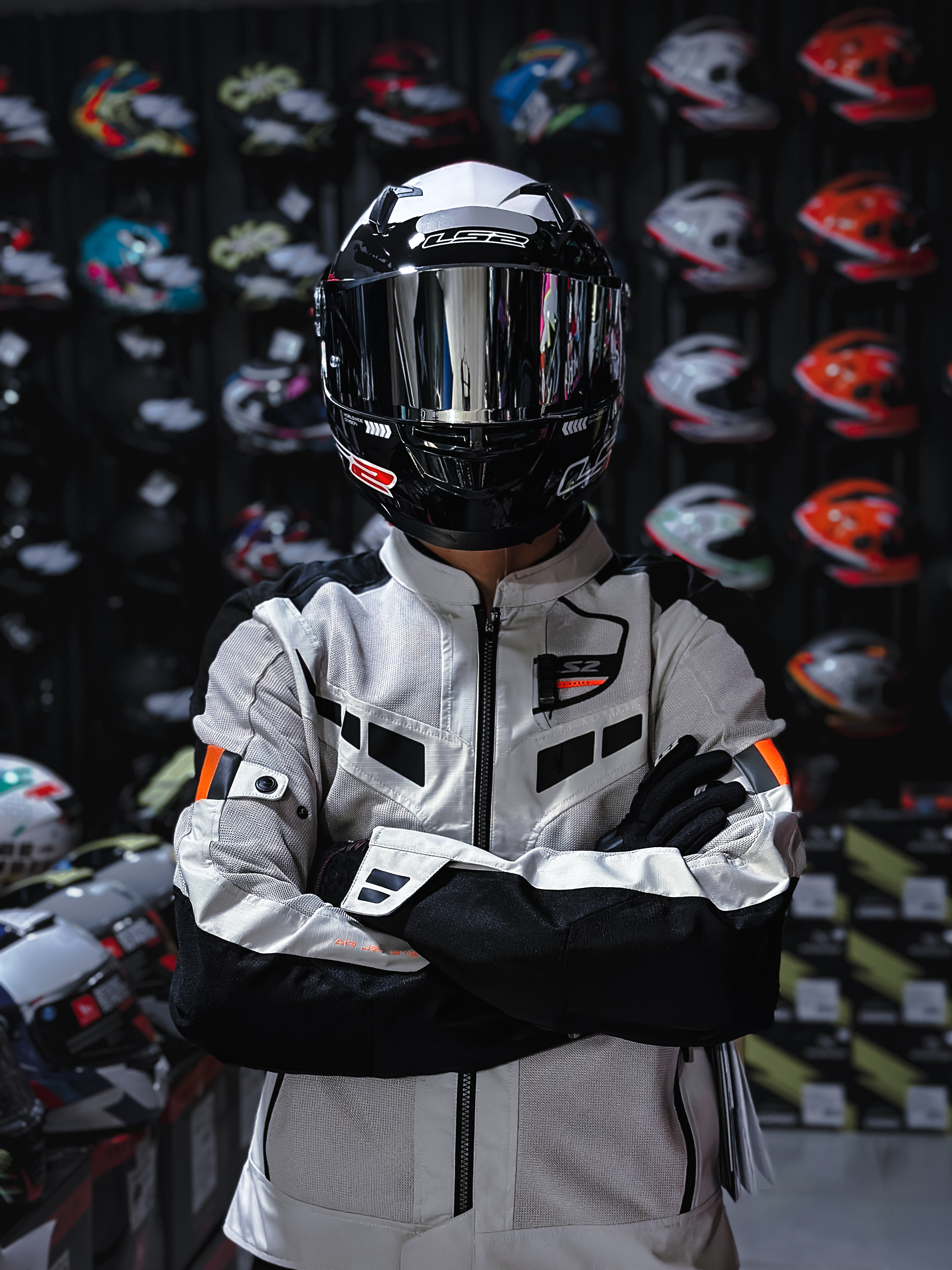 JAQUETA LS2 GARDA BLACK/GREY