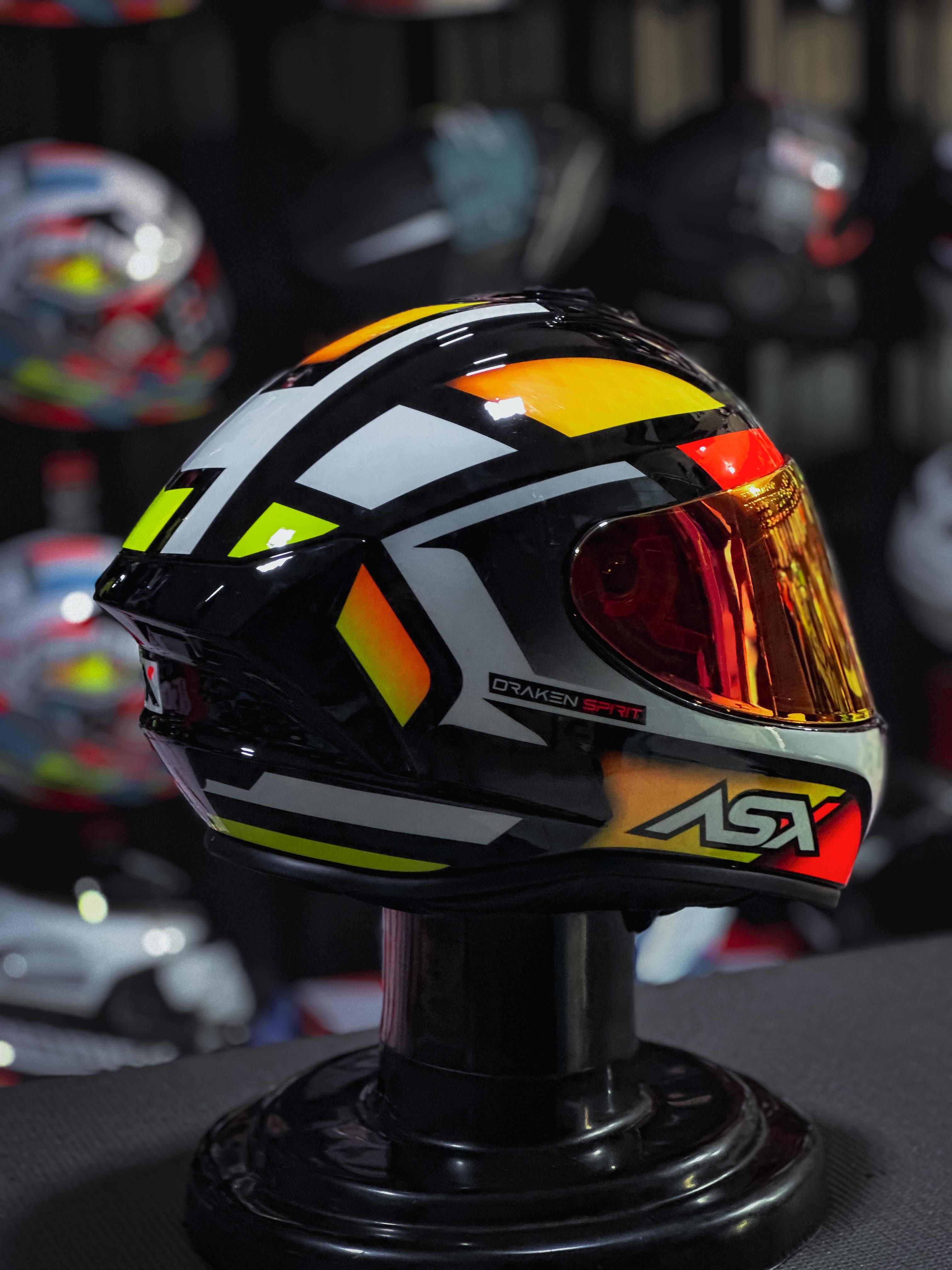 ASX DRAKEN SPIRIT BRILHO PRETO/VERMELHO/BRANCO