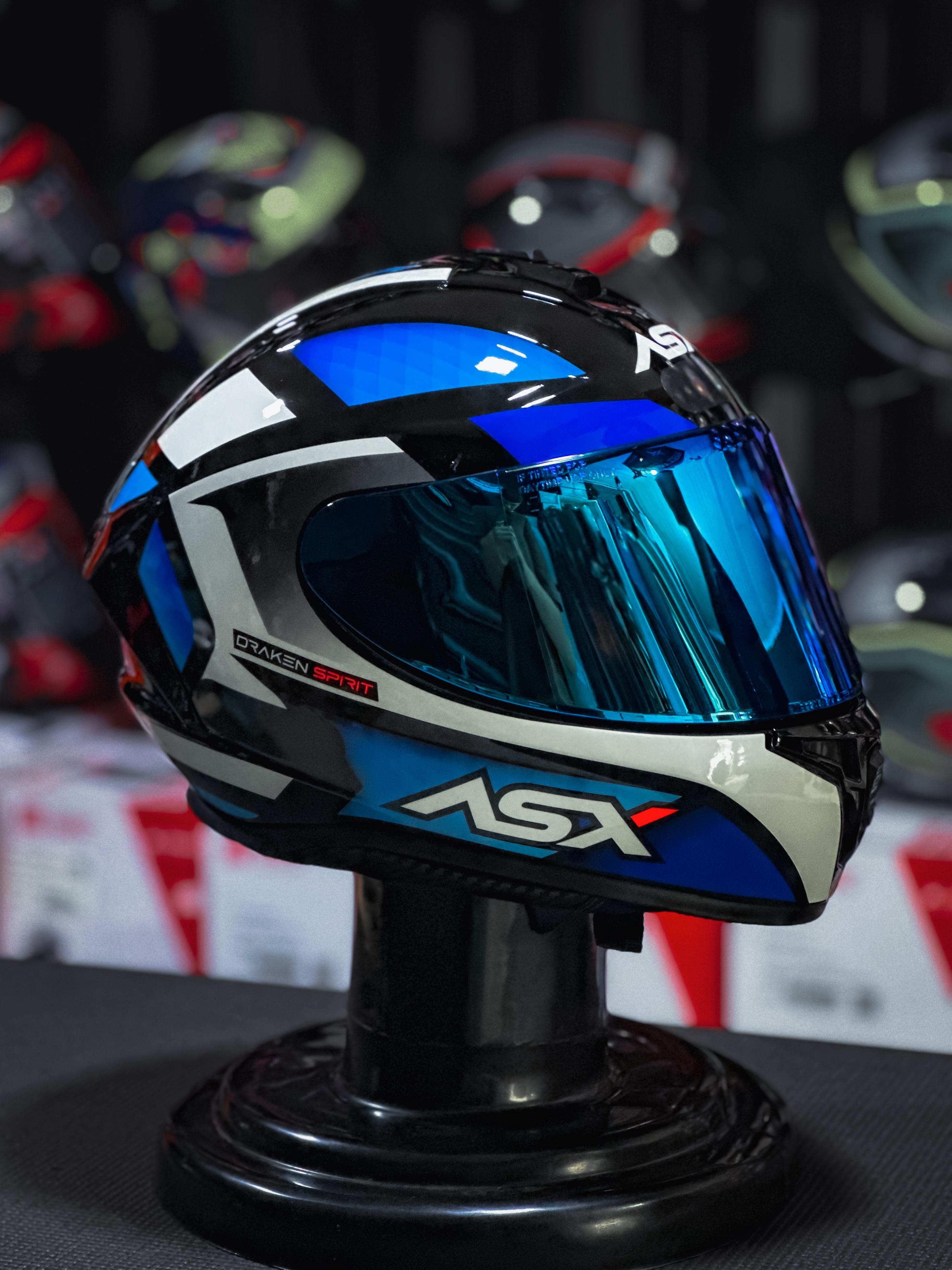 ASX DRAKEN SPIRIT BRILHO PRETO/AZUL/BRANCO