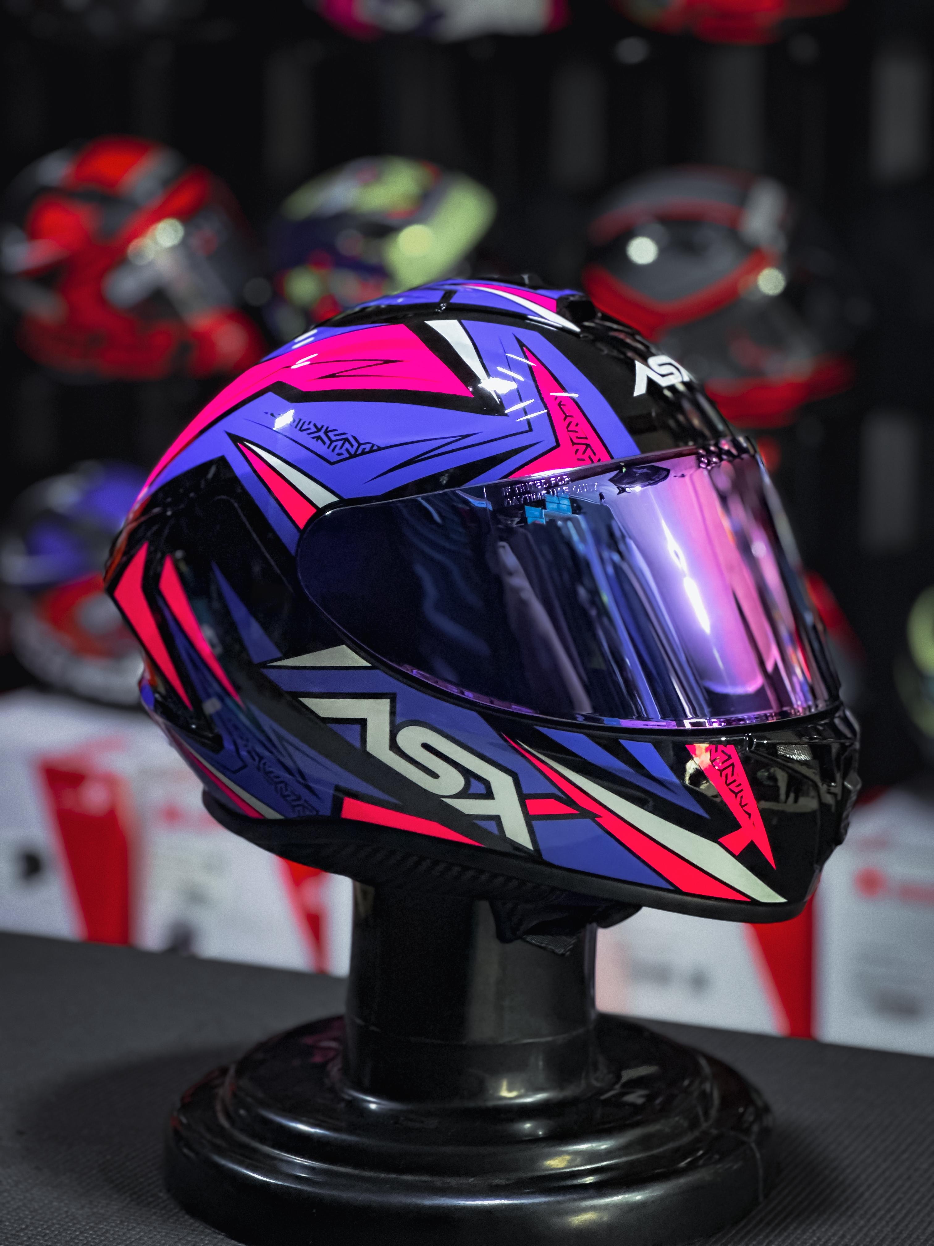 ASX DRAKEN VECTOR BRILHO PRETO/LILAS/ROSA