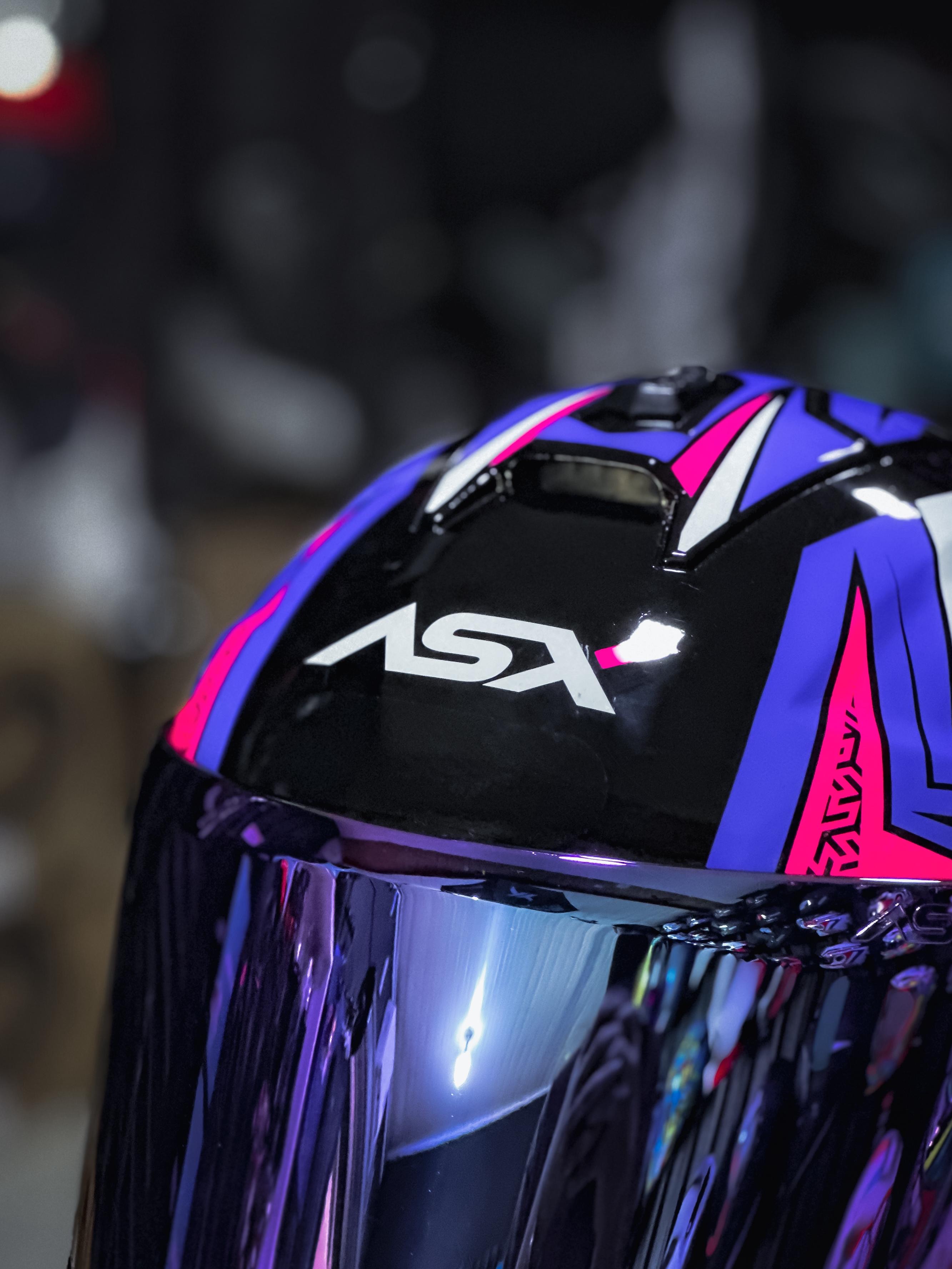 ASX DRAKEN VECTOR BRILHO PRETO/LILAS/ROSA