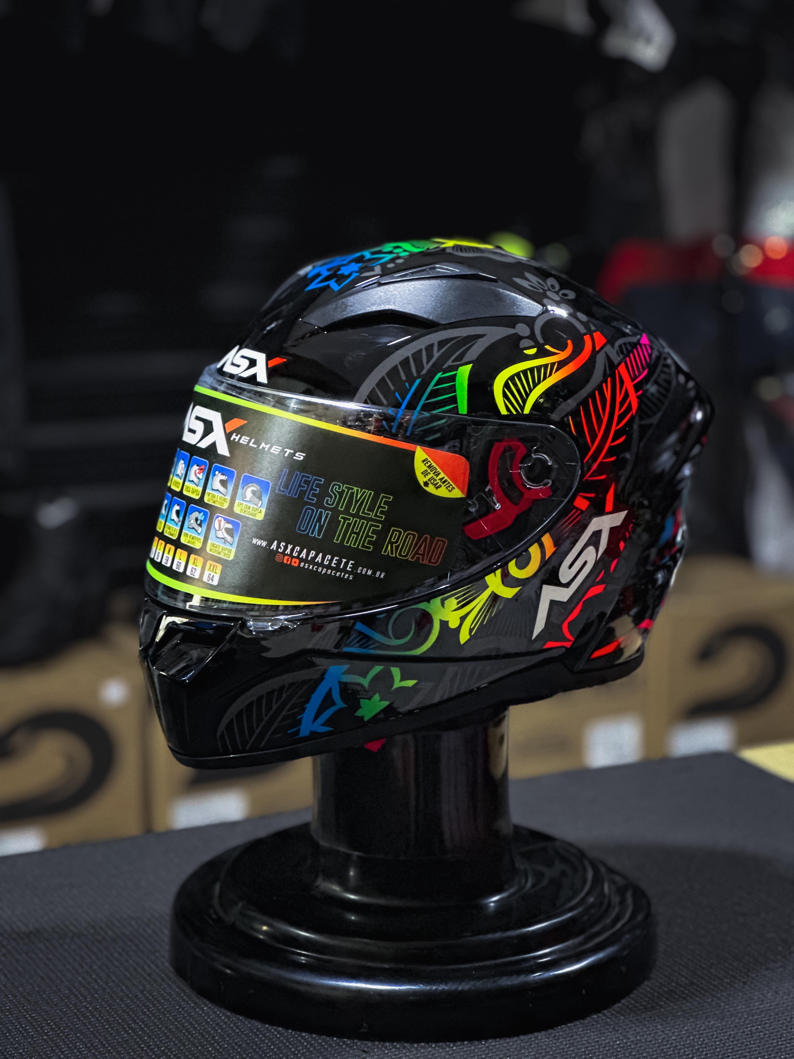 ASX CITY FLOWERS BRILHO PRETO/GRAFITE/COLOR