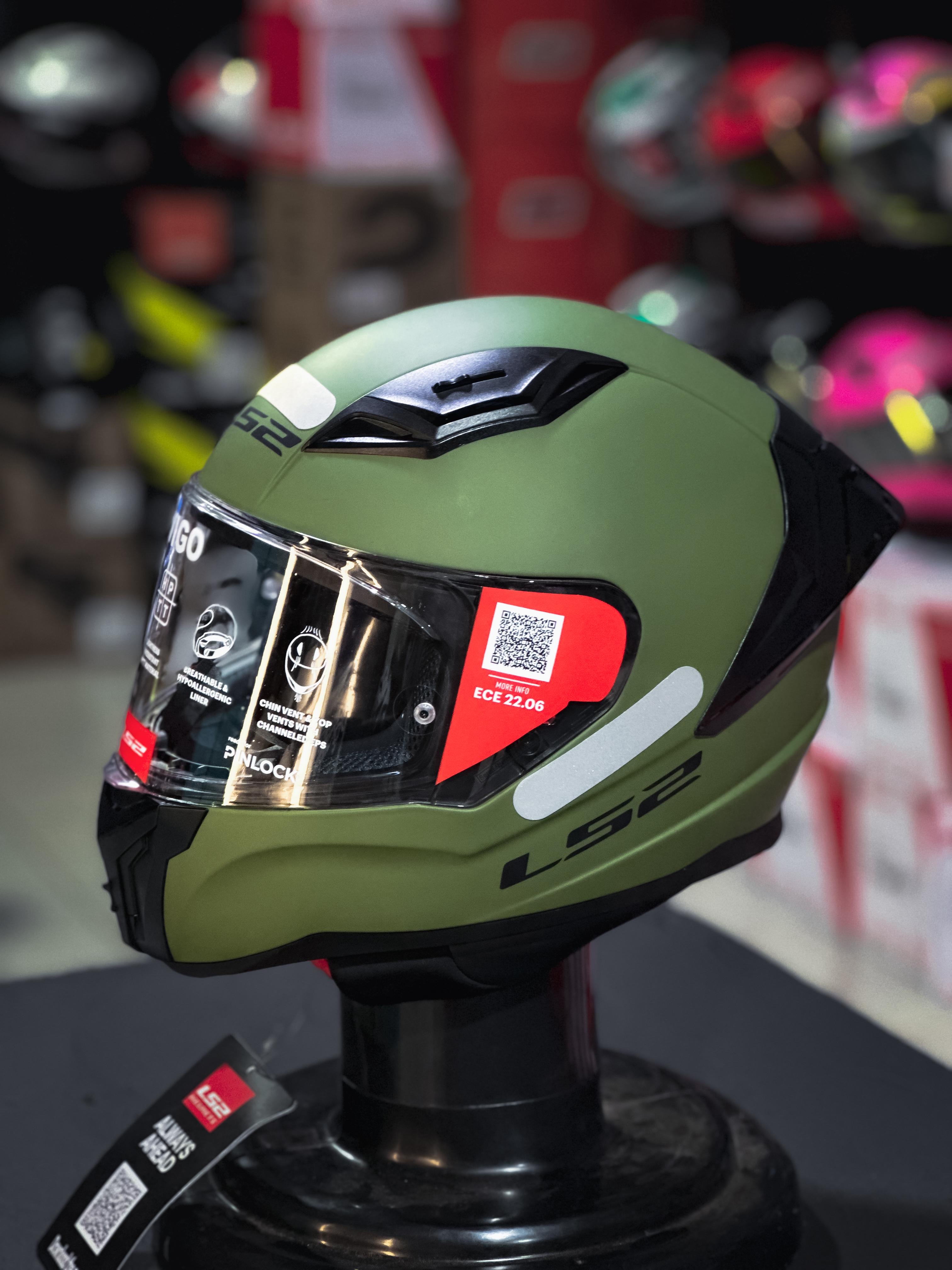 LS2 FF810 VIGO MONOCOLOR MATTE MILITARY GREEN