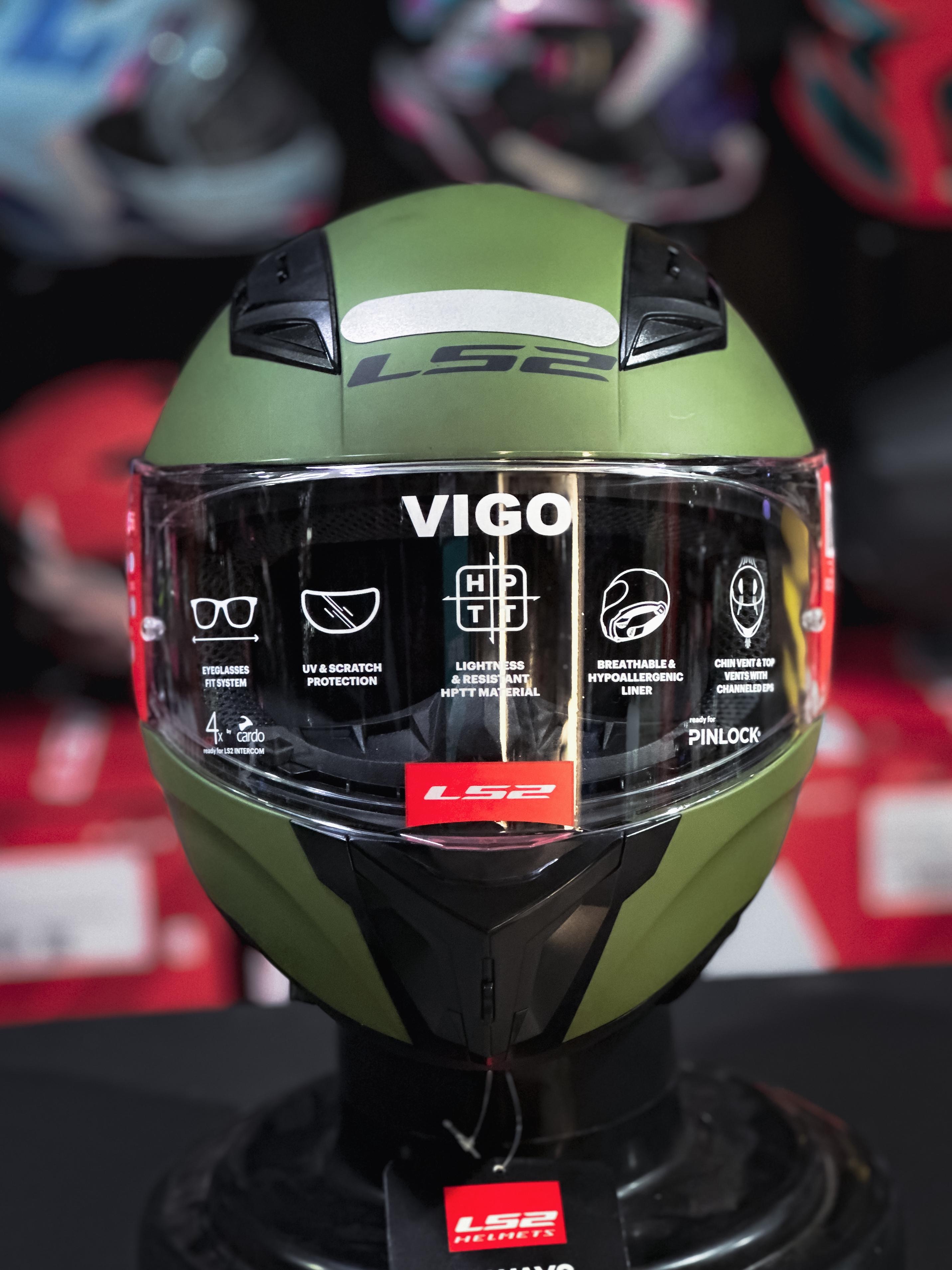 LS2 FF810 VIGO MONOCOLOR MATTE MILITARY GREEN