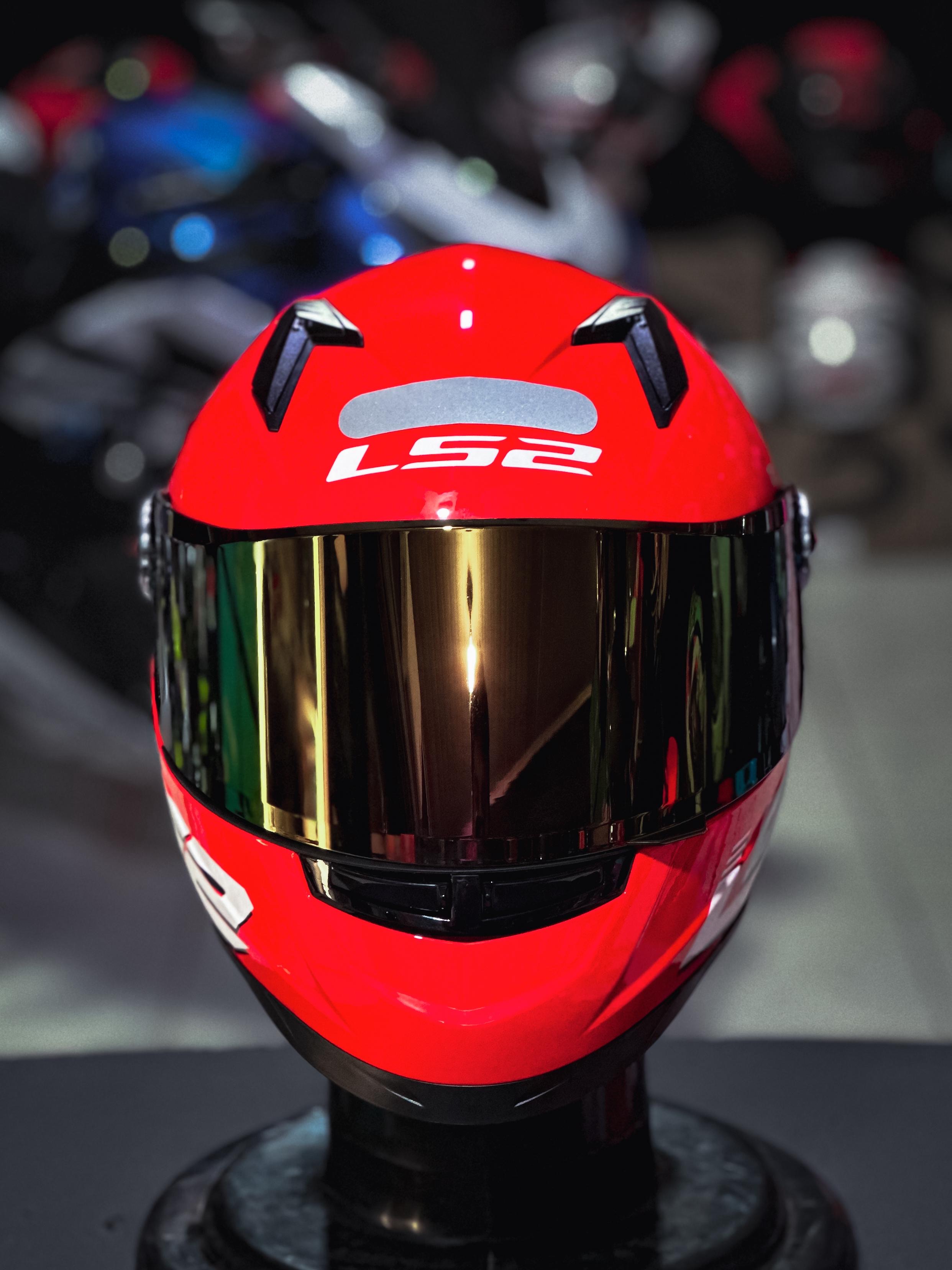 LS2 FF358 S MONOCOLOR BRIGHT RED