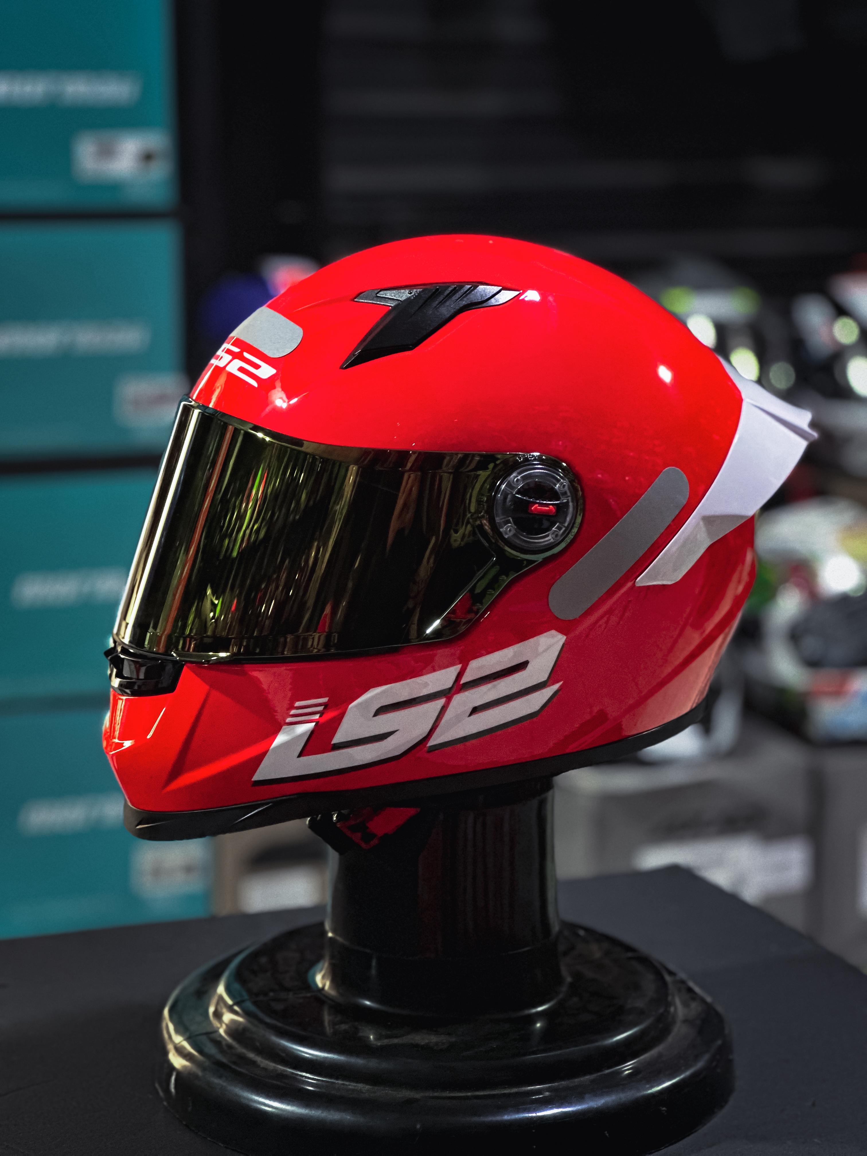 LS2 FF358 S MONOCOLOR BRIGHT RED