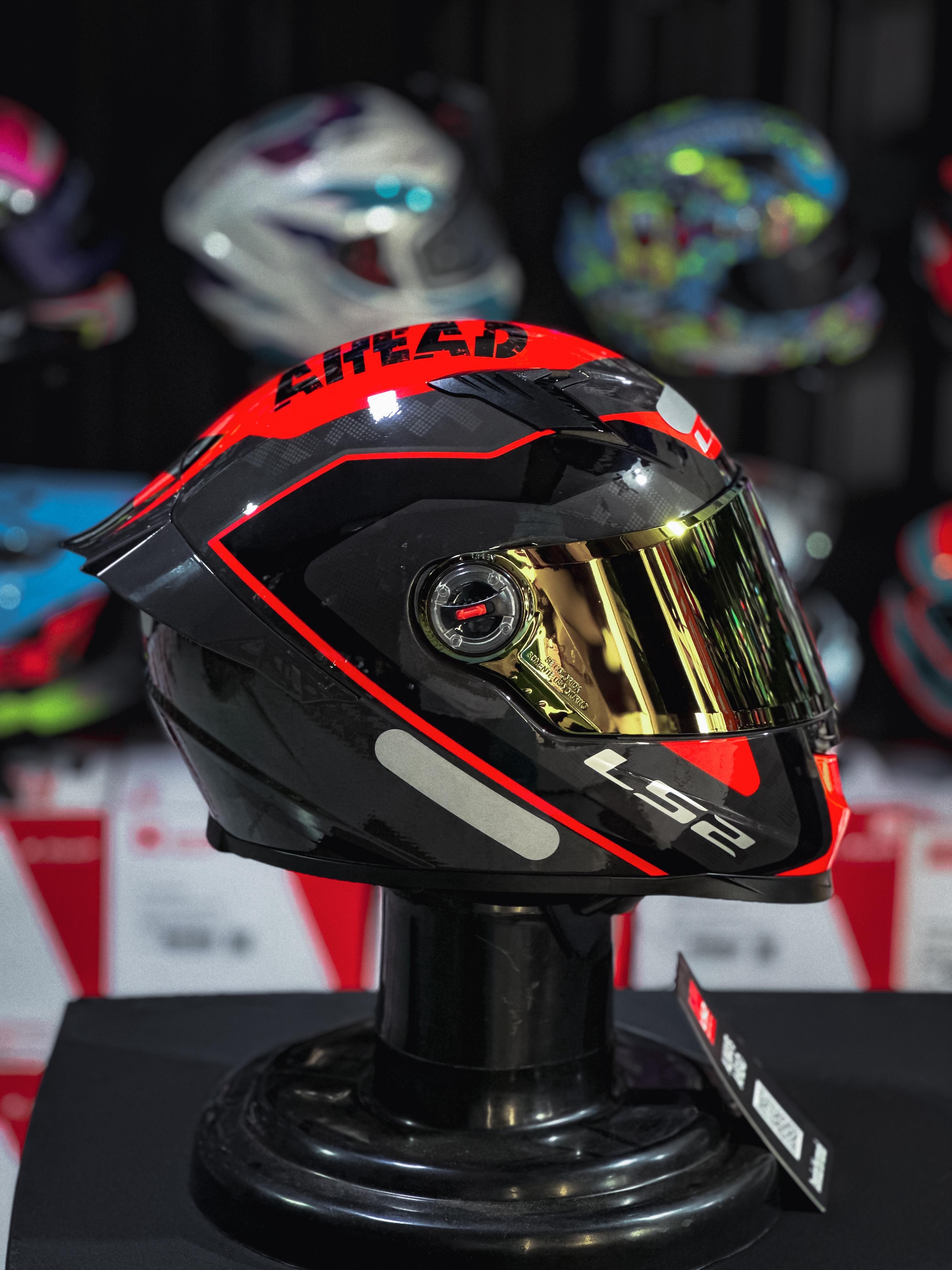 LS2 FF358 S STRIKER TIT/RED