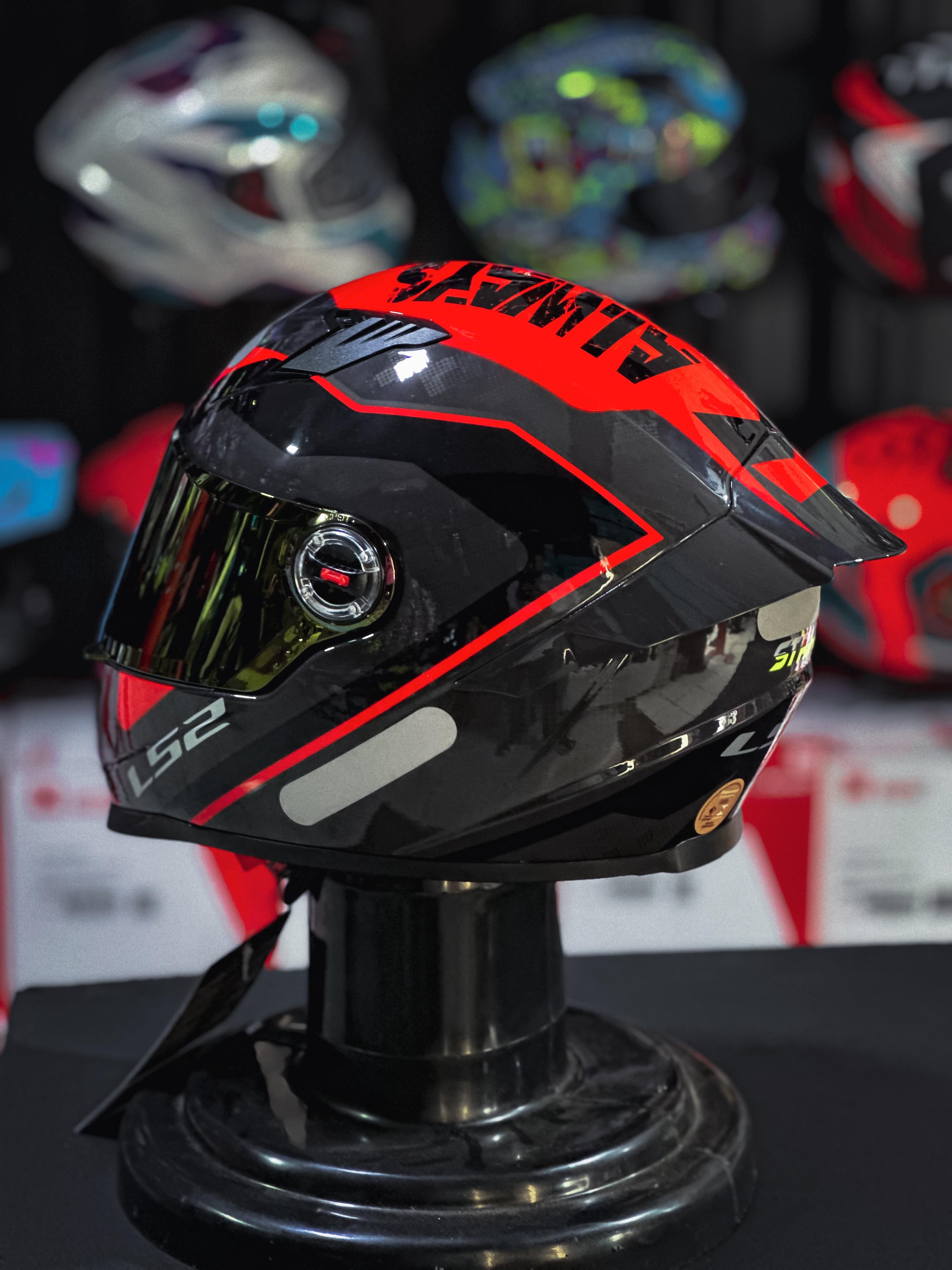 LS2 FF358 S STRIKER TIT/RED