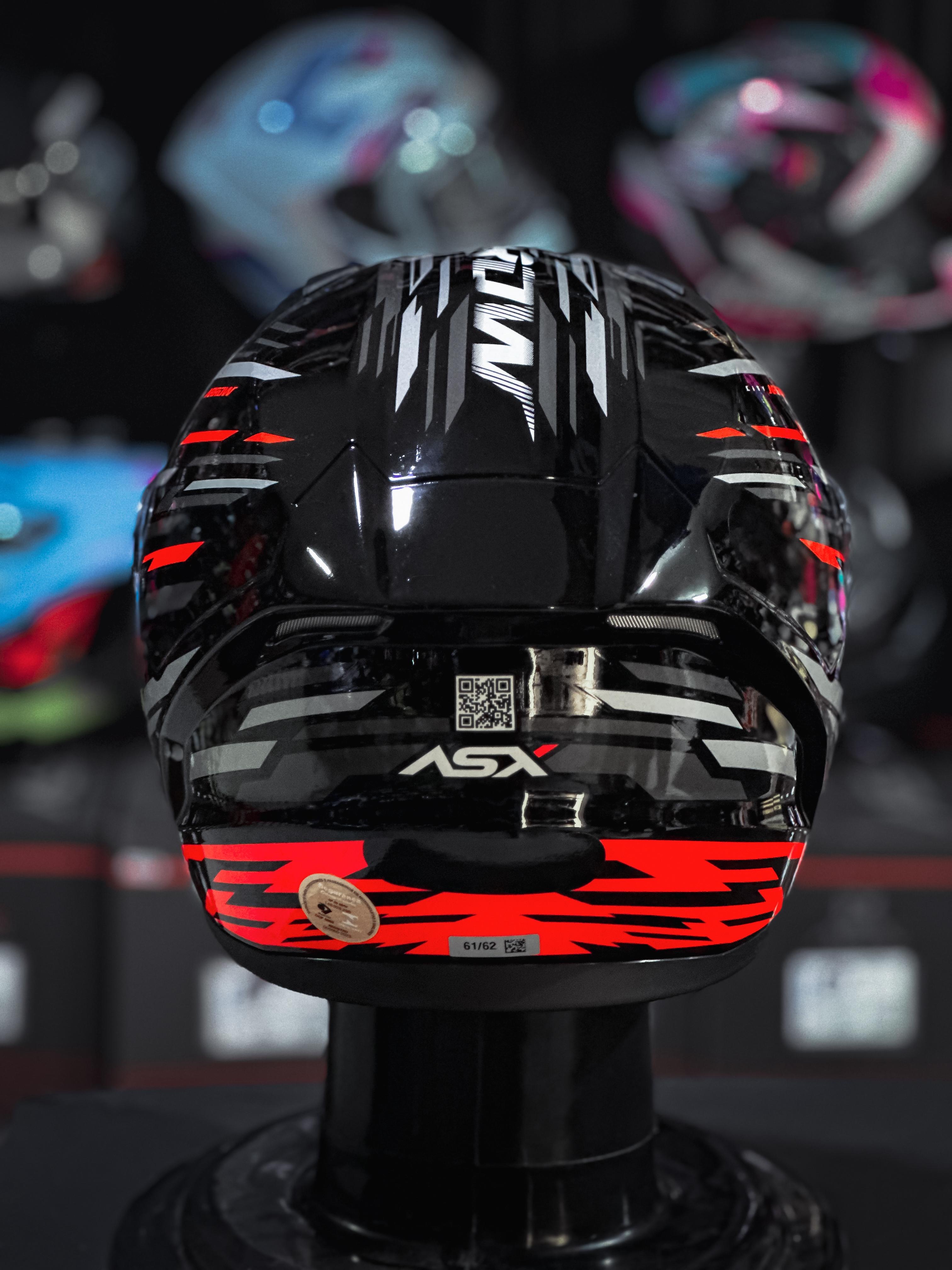 ASX CITY ARROW BRILHO PRETO/GRAFITE/VERMELHO