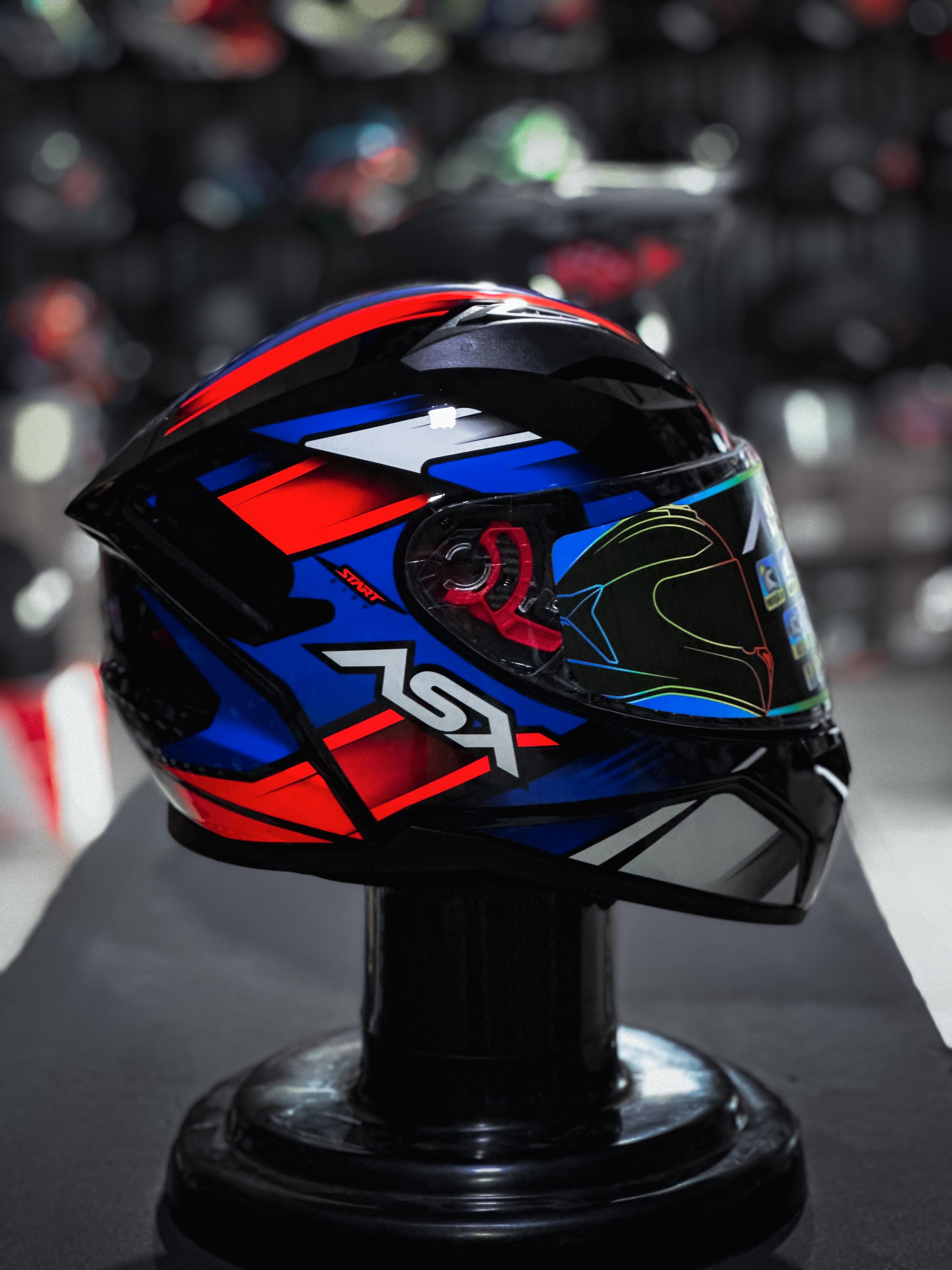 ASX CITY START BRILHO PRETO/VERMELHO/AZUL