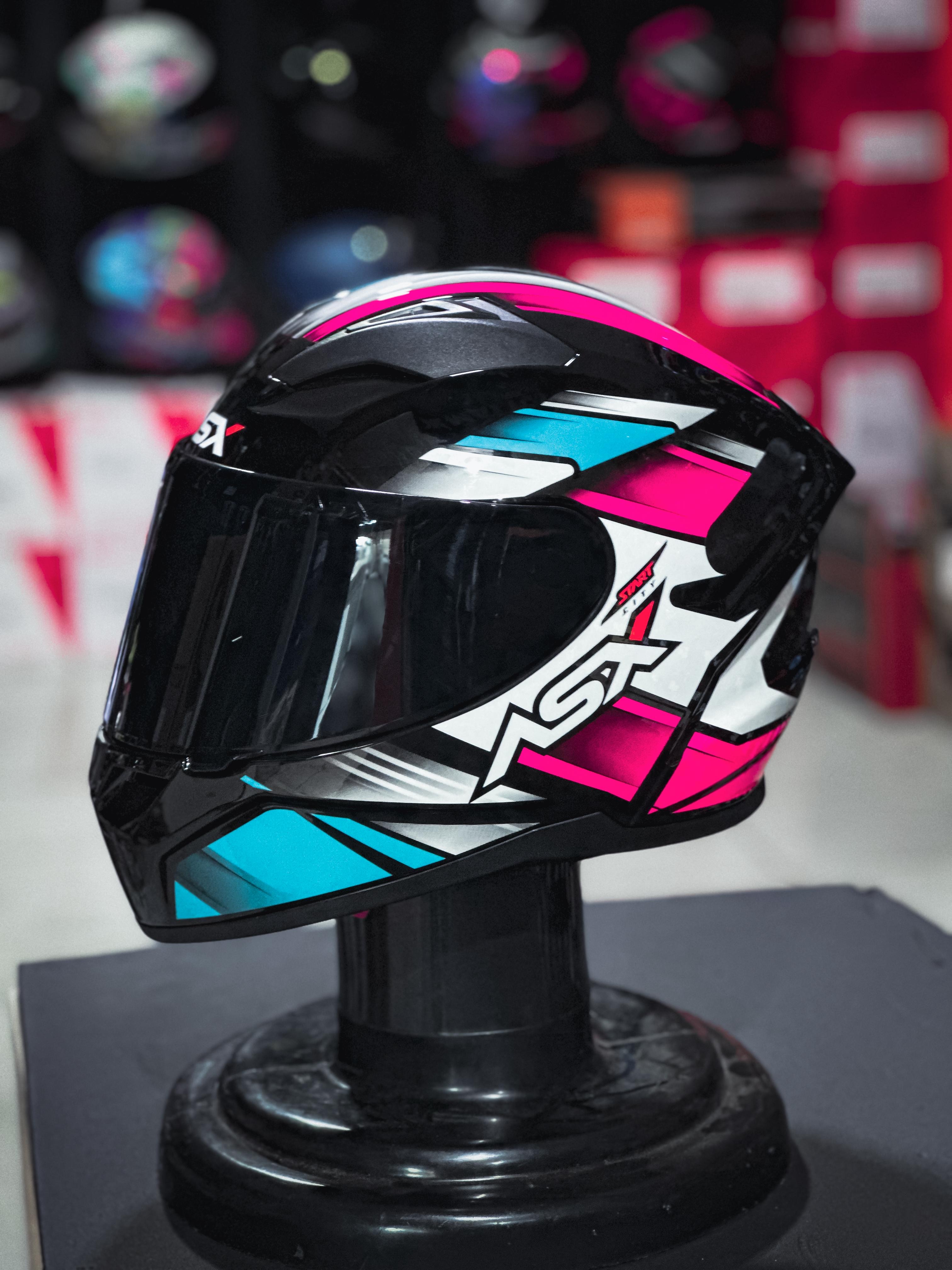 ASX CITY START BRILHO PRETO/TURQUESA/ROSA