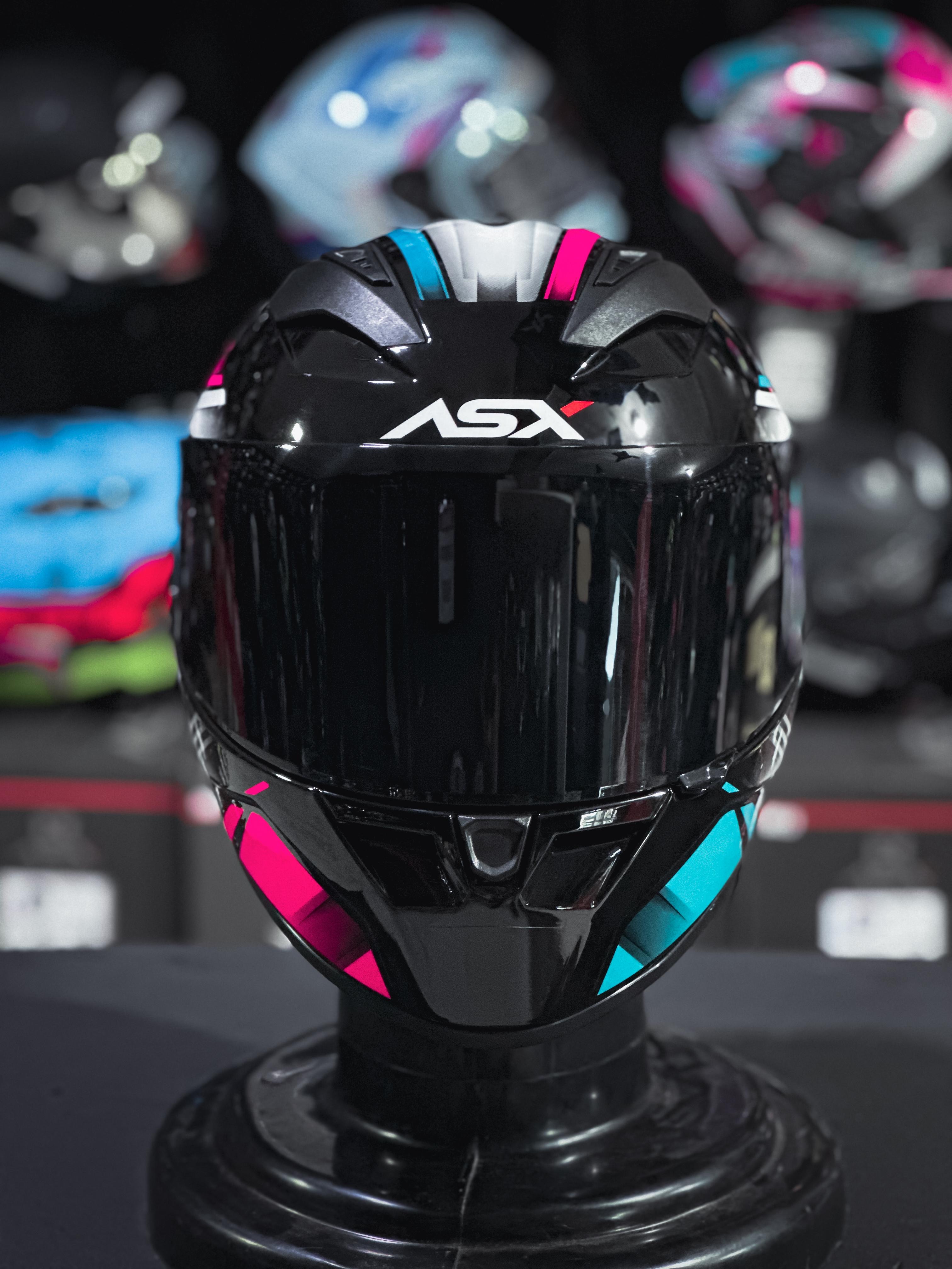 ASX CITY START BRILHO PRETO/TURQUESA/ROSA