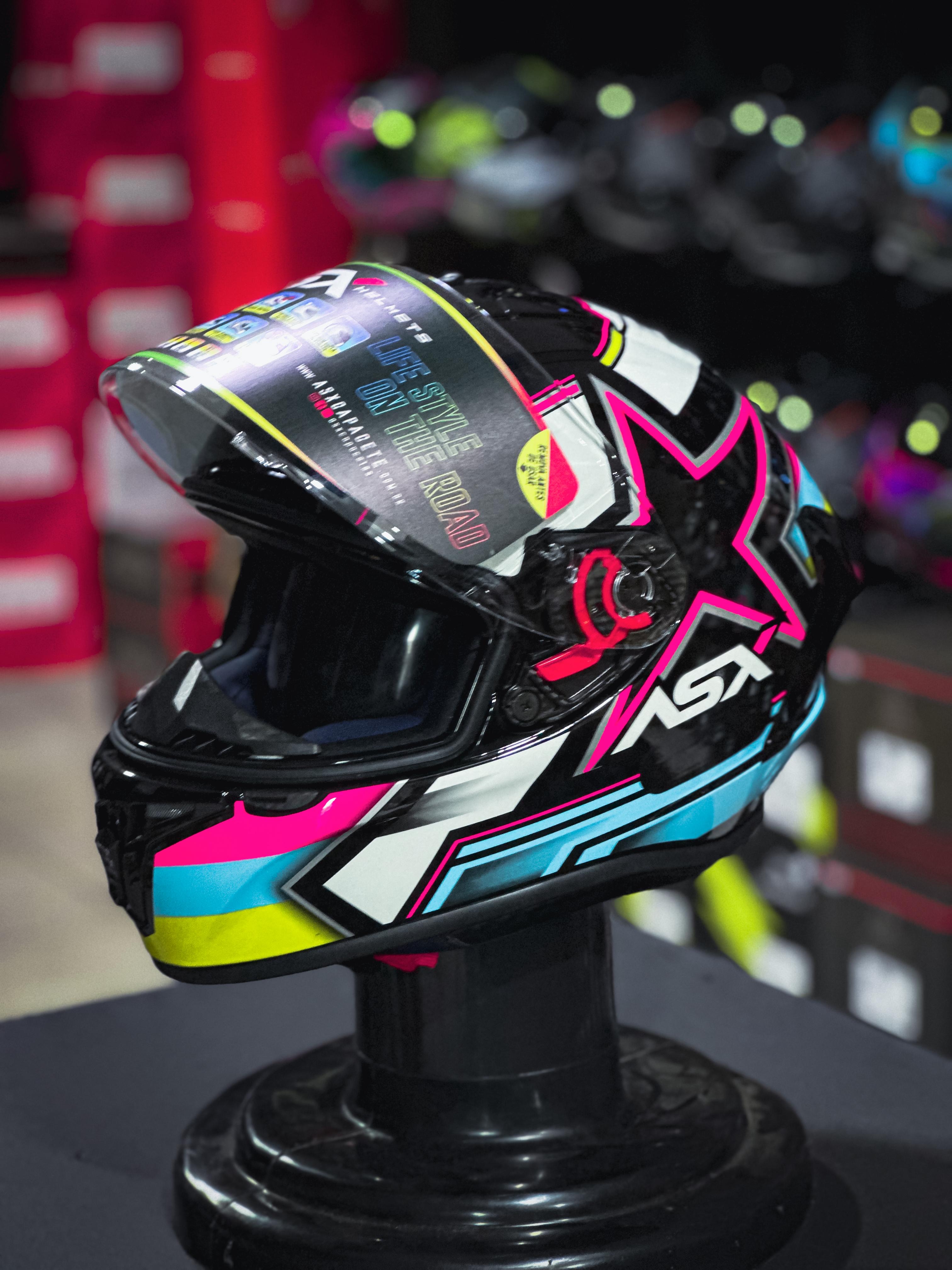 ASX DRAKEN PILOT BRILHO PRETO/COLORS