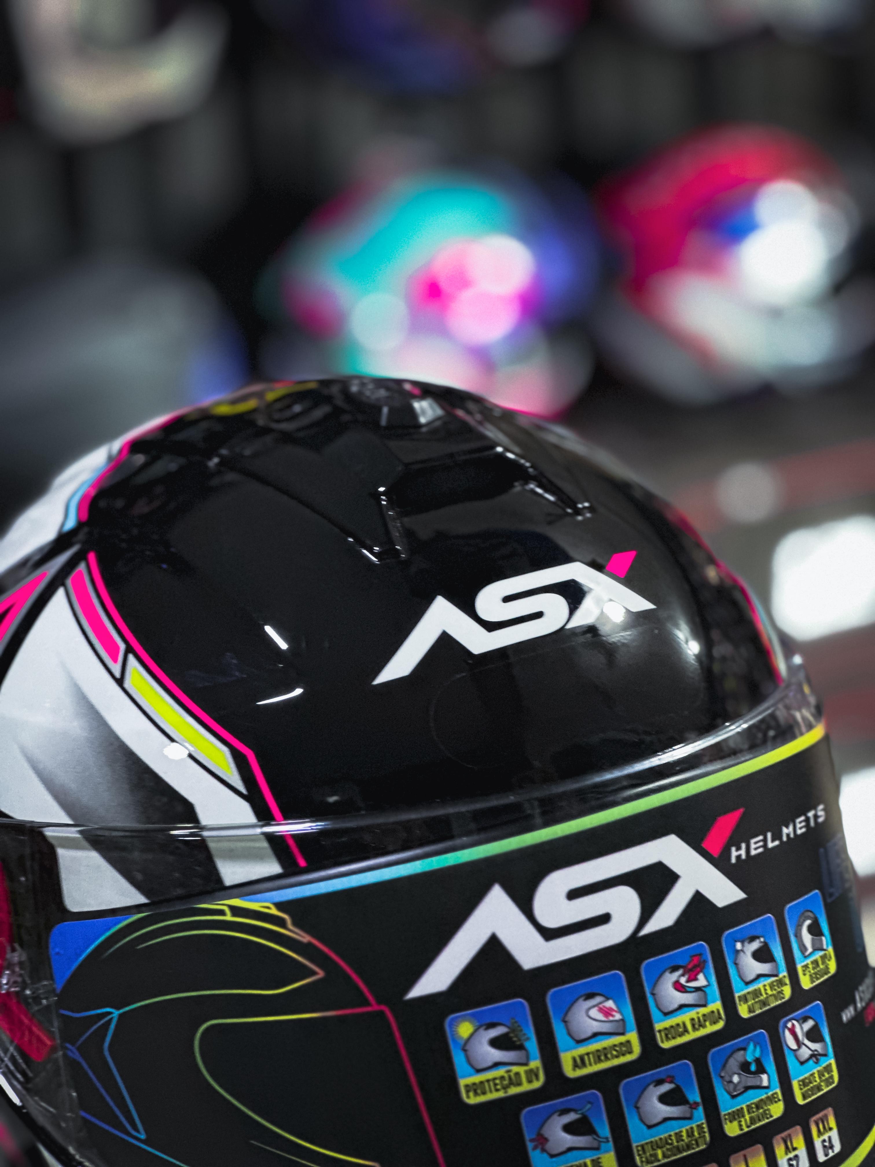 ASX DRAKEN PILOT BRILHO PRETO/COLORS