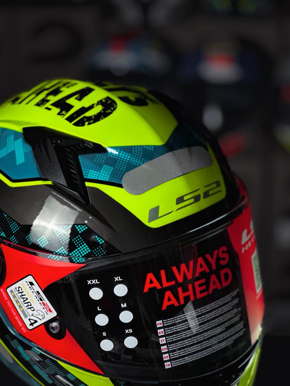 LS2 FF358 S STRIKER BLUE/HV YELLOW