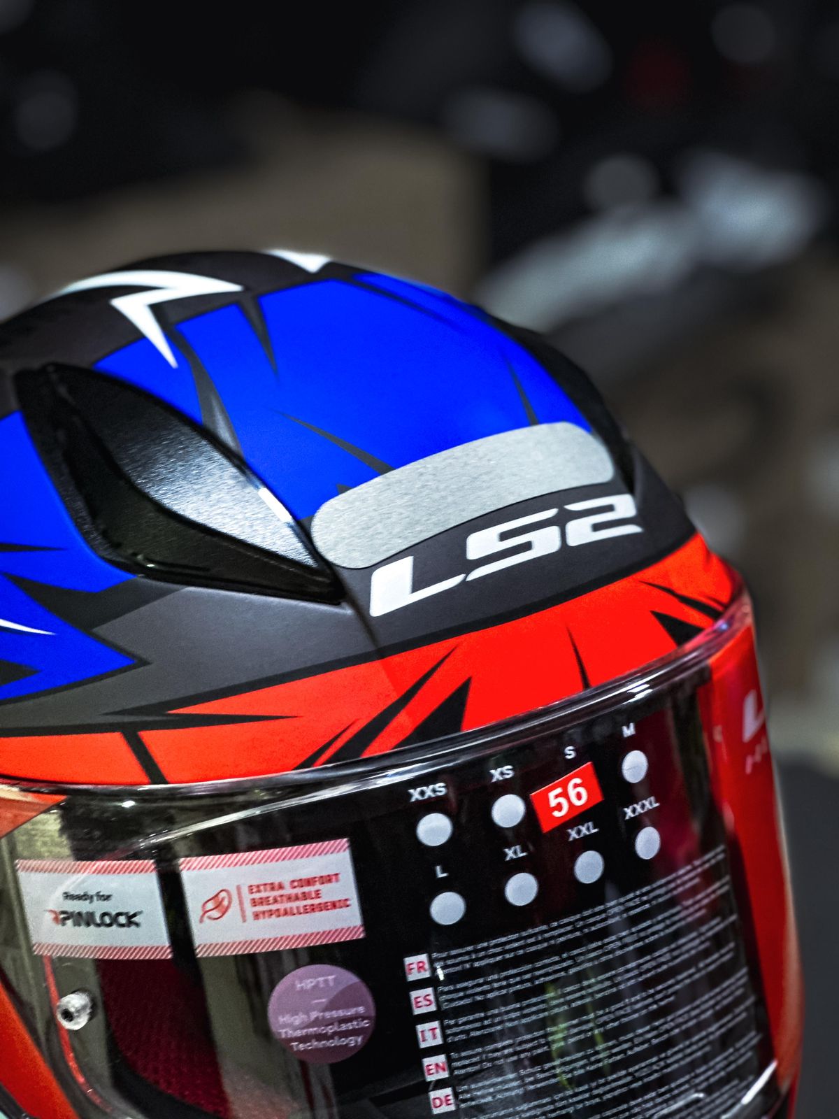  LS2 RAPID FF353 CROMO MATTE BLK/RED/BLUE 