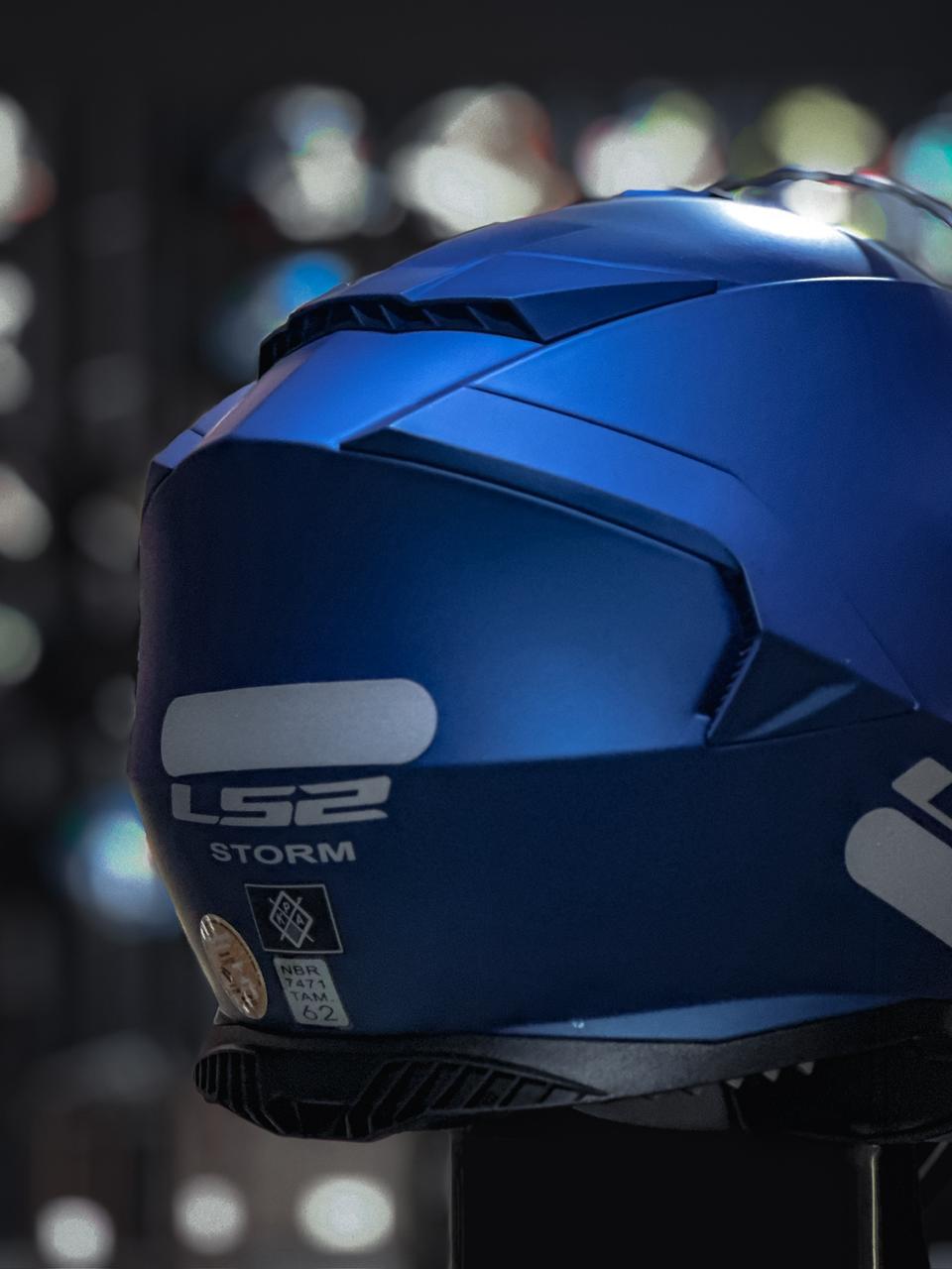 LS2 FF800 STORM MONOCOLOR MATTE BLUE 