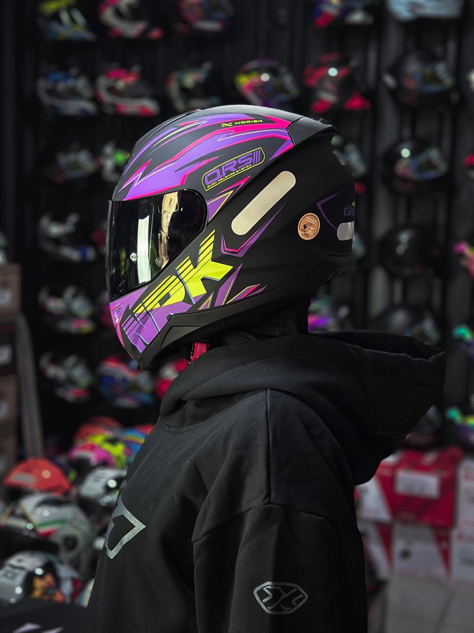 Norisk Capacete RAZOR SOLID GHOST MATTE BLACK PURPLE