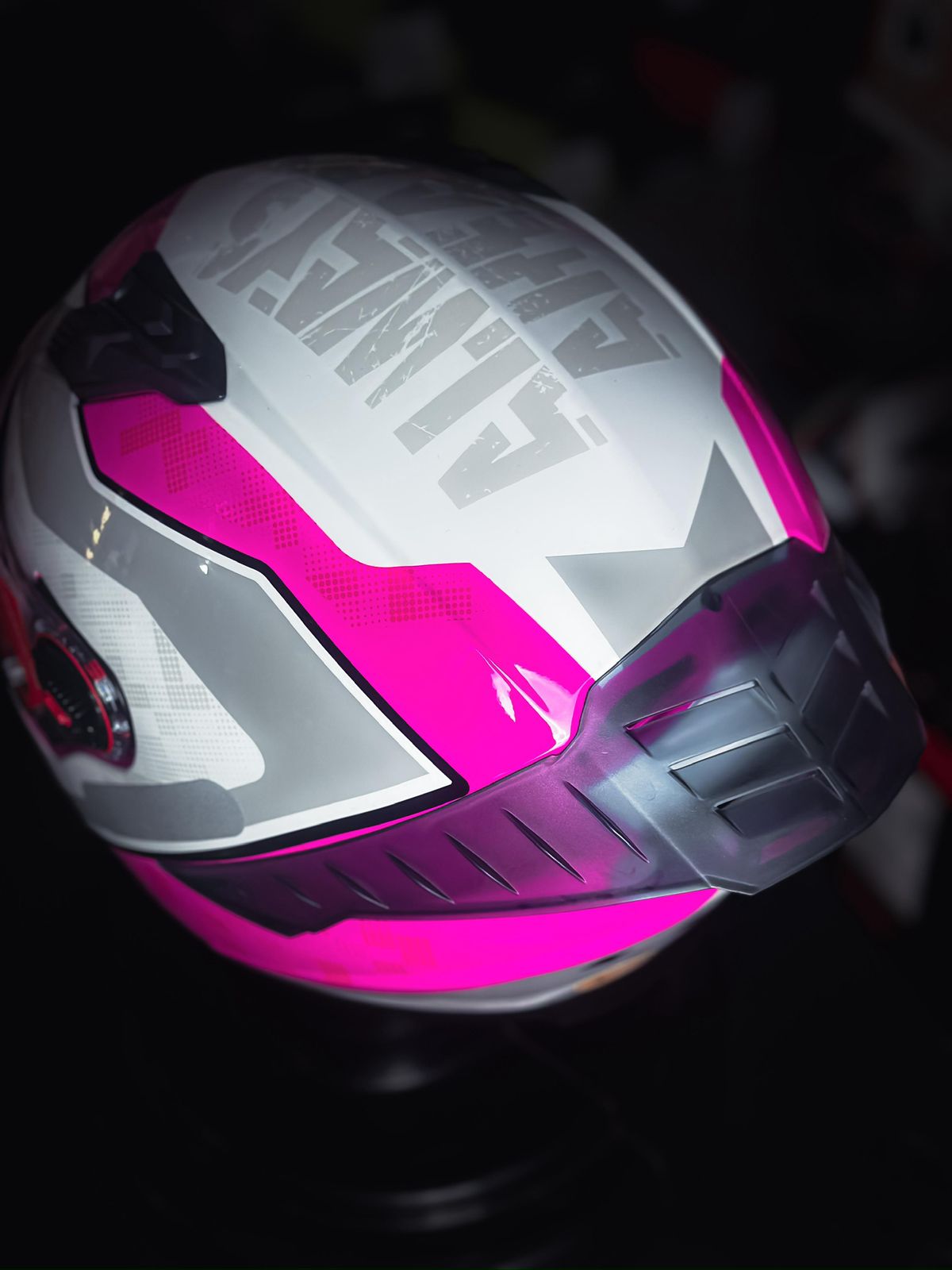  LS2 CAPACETE FF358 PRO STRIKER PINK/GREY