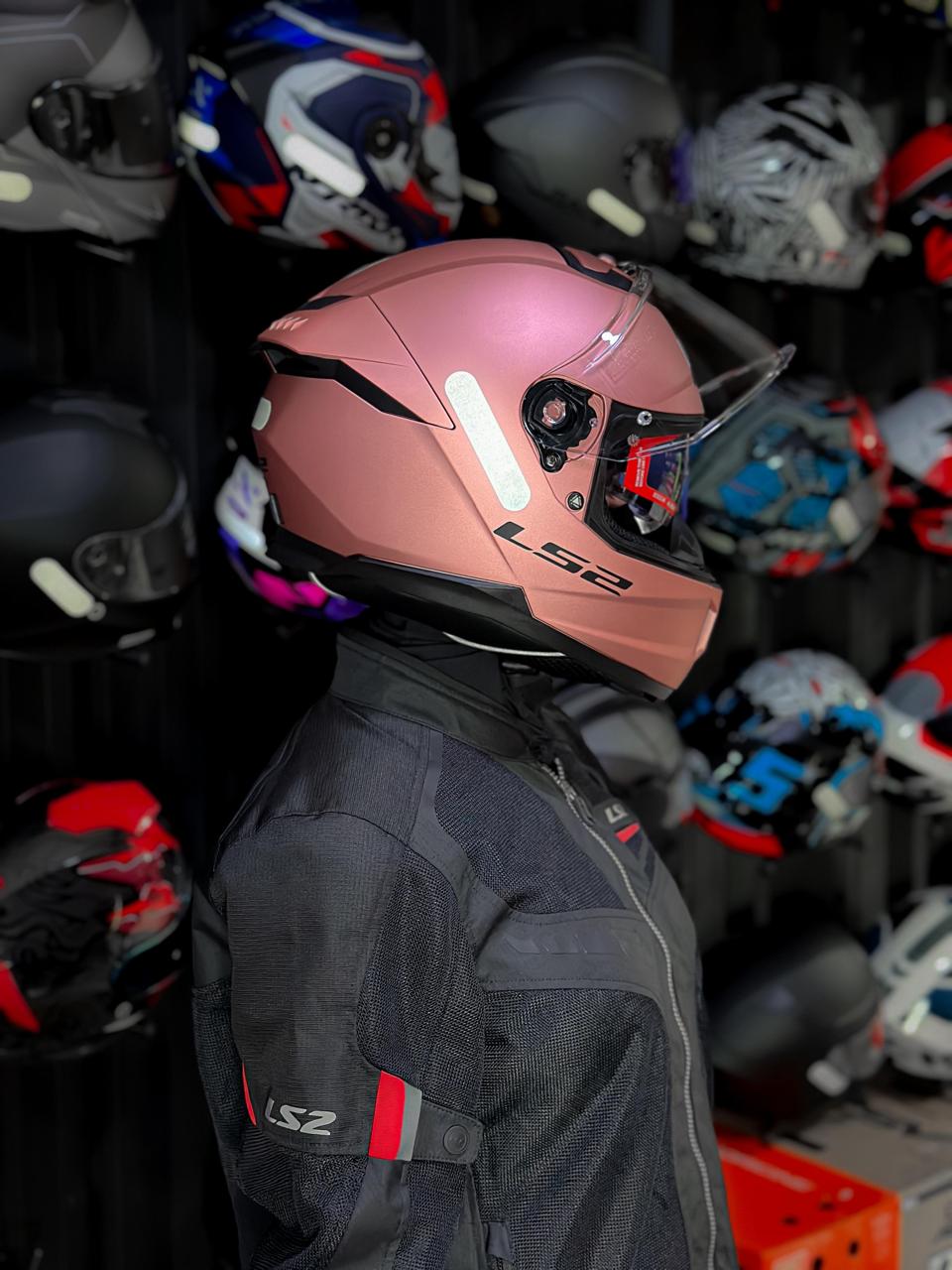 LS2 FF808 STREAM II MONOCOLOR MATTE ROSE GOLD METALLIC