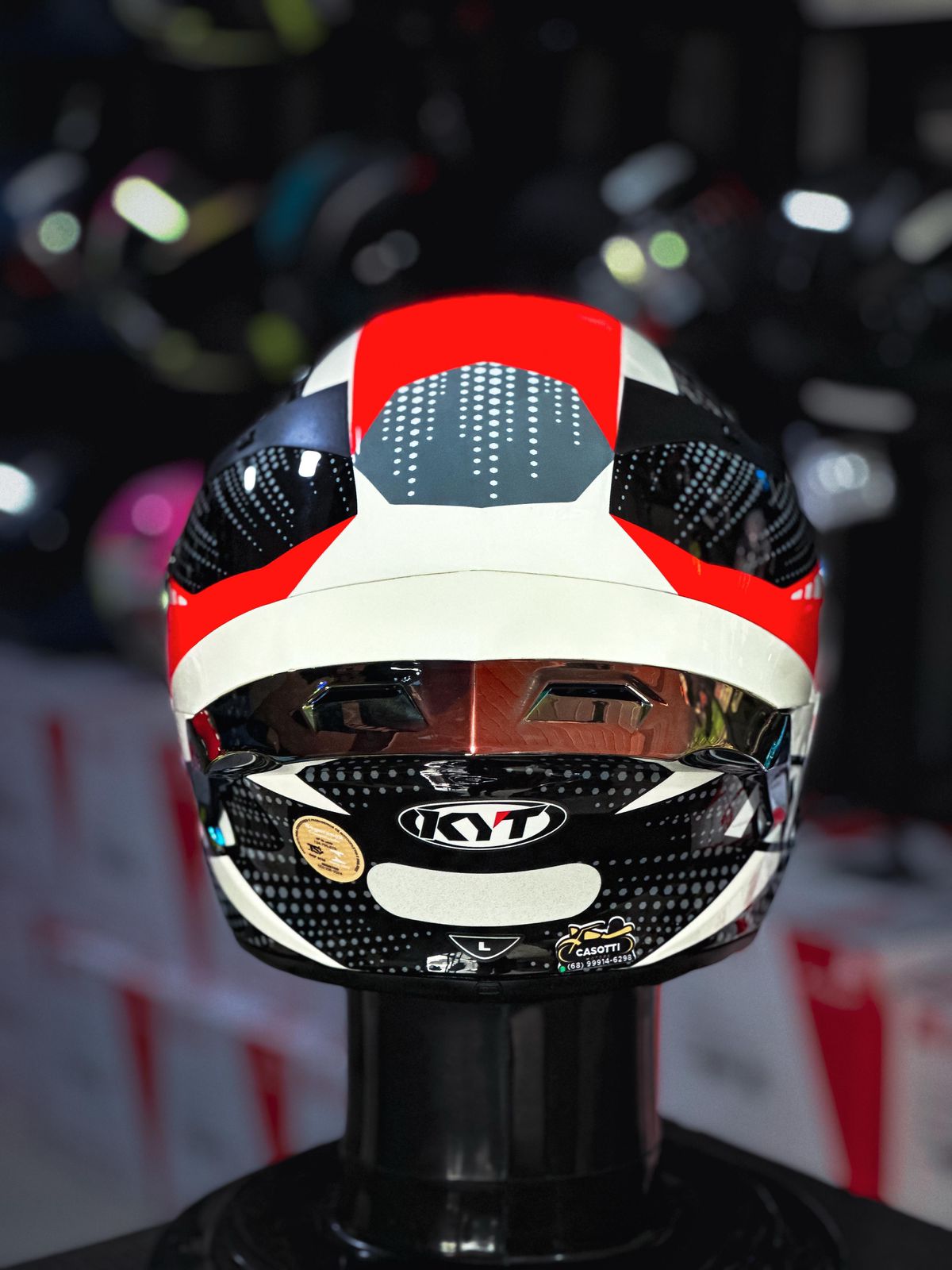 KYT TT-COURSE GEAR BLACK RED GLOSS