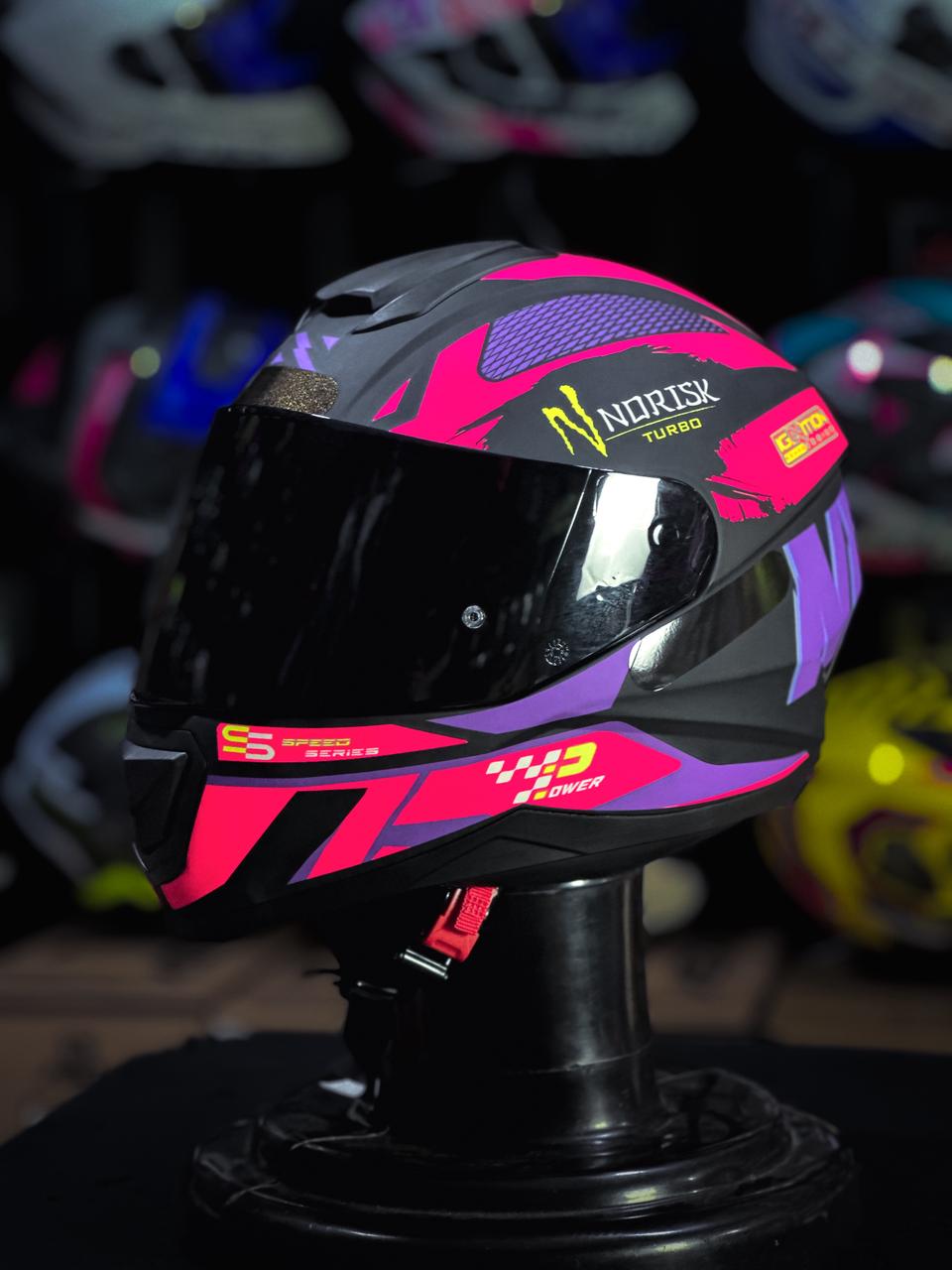 NORISK RAZOR TURBO MATTE BLACK/PINK/PURPLE