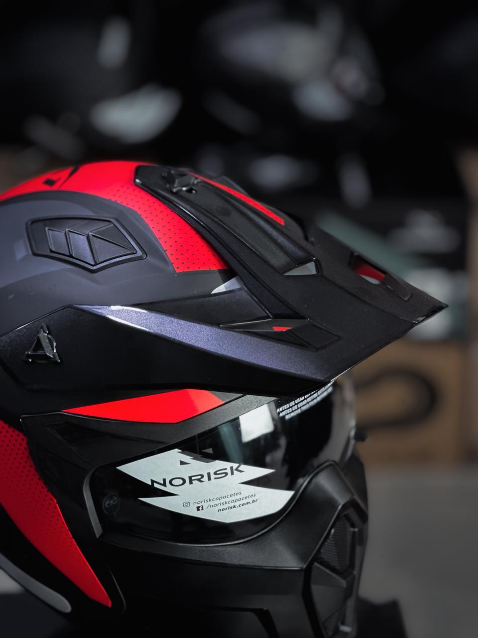 Norisk Darth II X1 PRETO/VERMELHO FOSCO