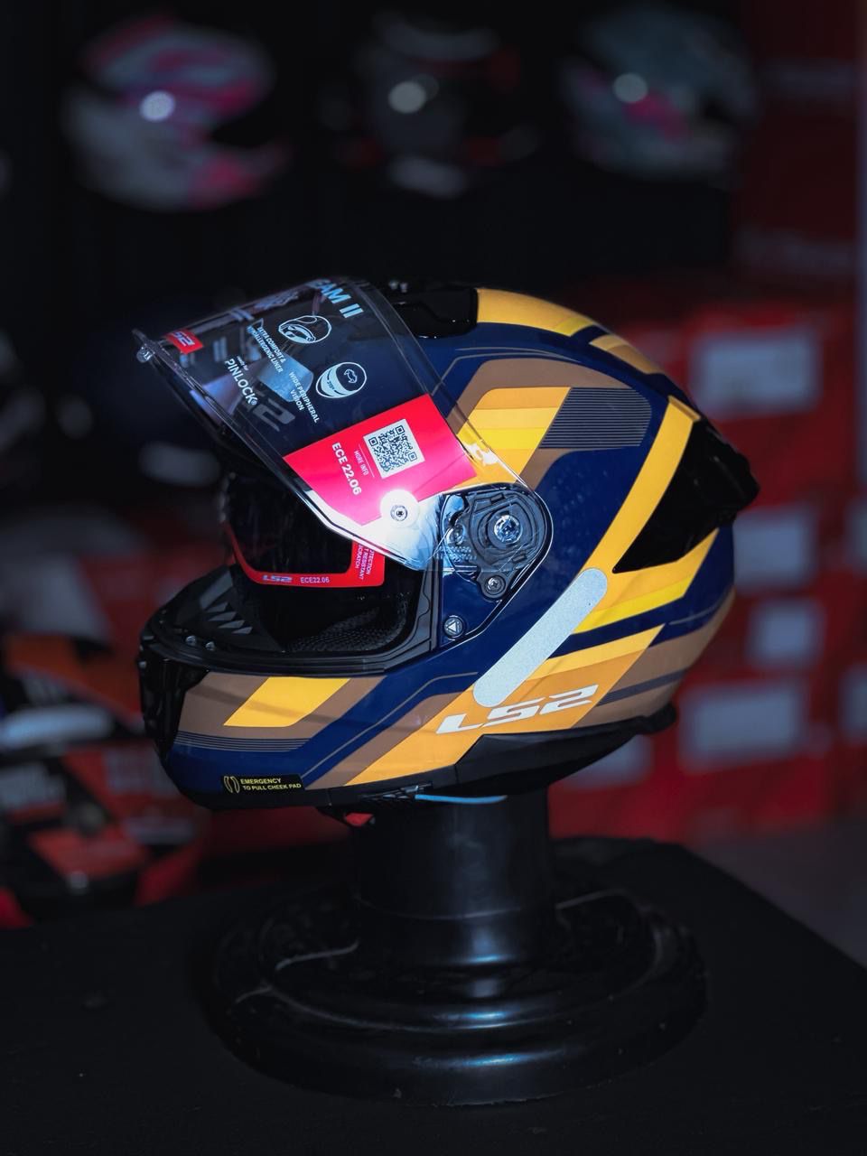 LS2 FF808 STREAM II VINTAGE BLUE ORANGE