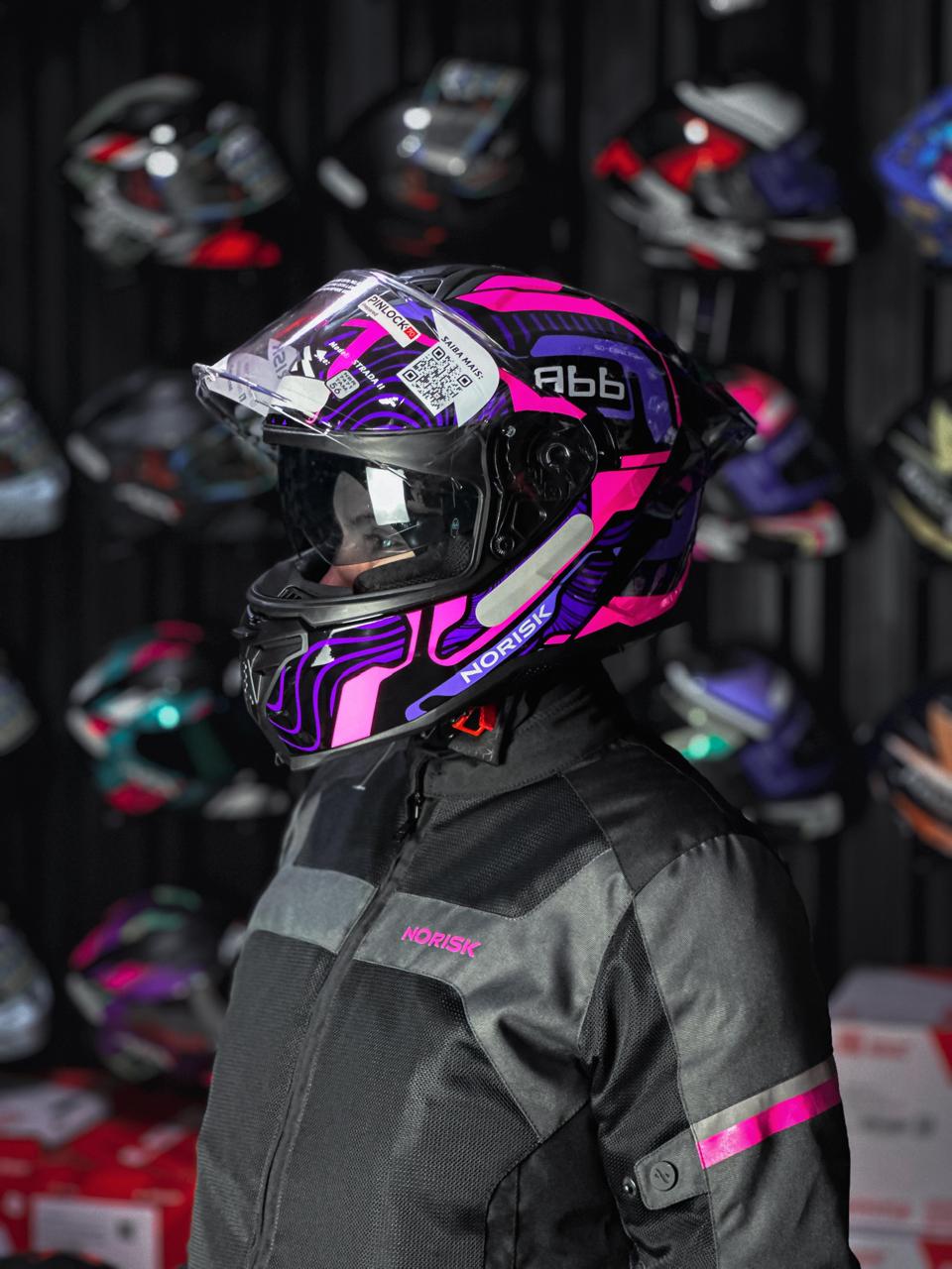 NORISK STRADA II FUSION ROXO/ROSA/PRETO