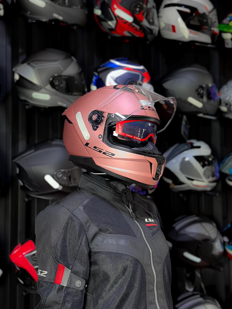 LS2 FF808 STREAM II MONOCOLOR MATTE ROSE GOLD METALLIC