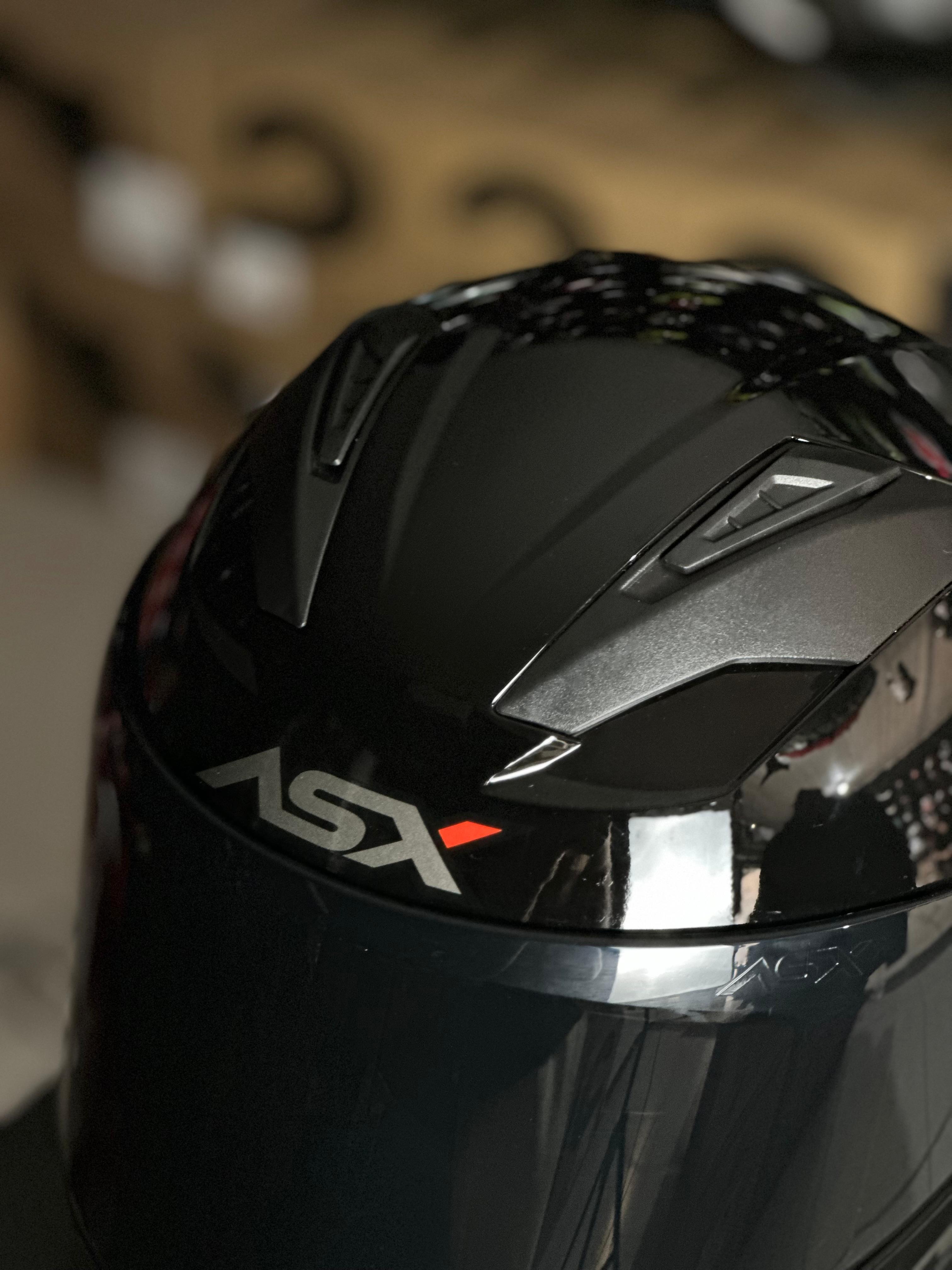 Capacete ASX CITY SOLID BRILHO PRETO/GRAFITE