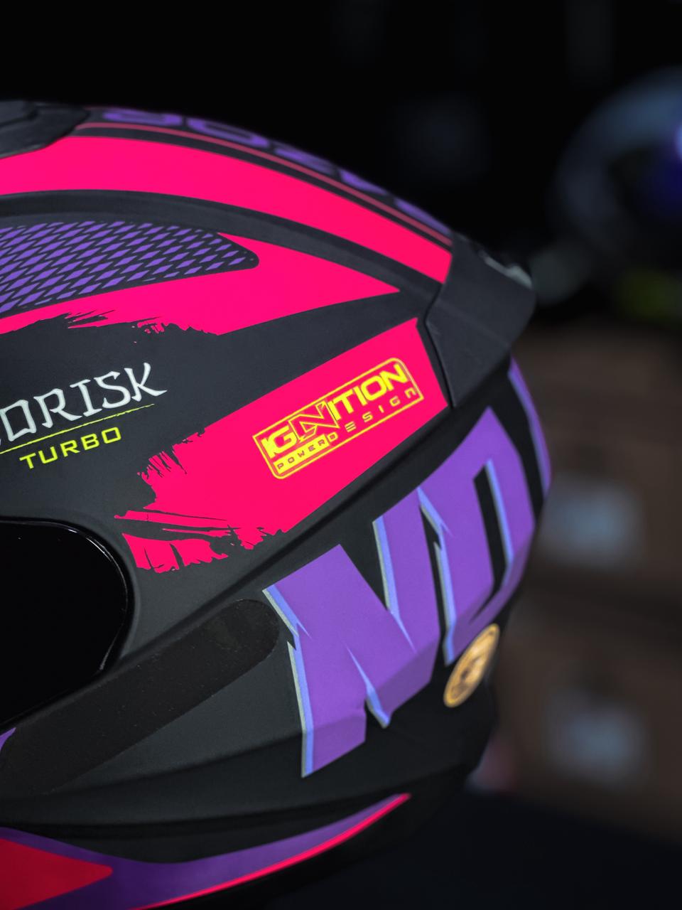 NORISK RAZOR TURBO MATTE BLACK/PINK/PURPLE