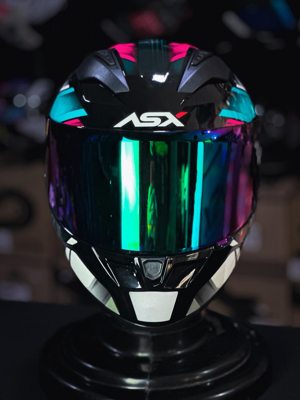 ASX CITY START BRILHO PRETO/TURQUESA/ROSA