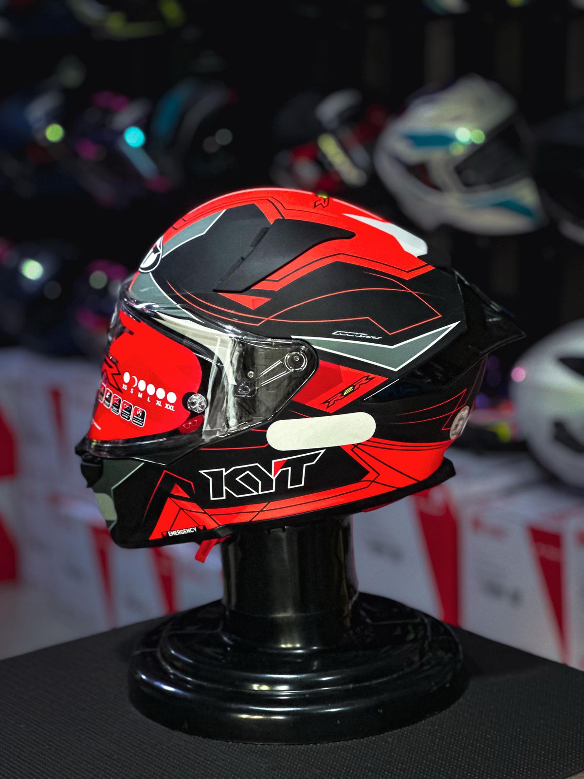 KYT R2R LED MATT BLACK/RED