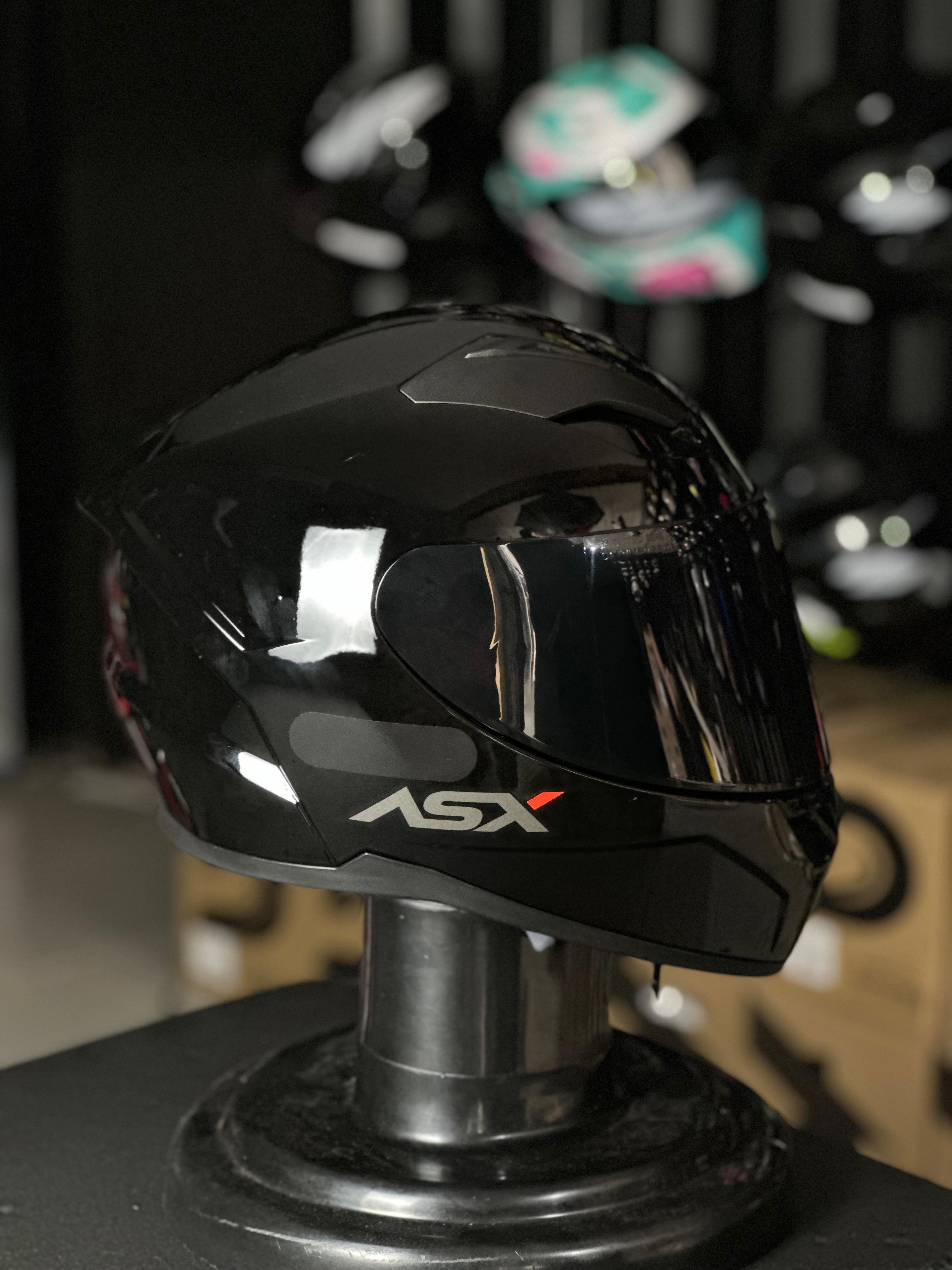 Capacete ASX CITY SOLID BRILHO PRETO/GRAFITE