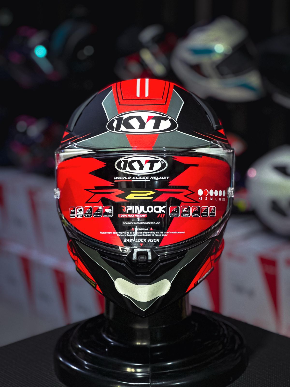 KYT R2R LED MATT BLACK/RED