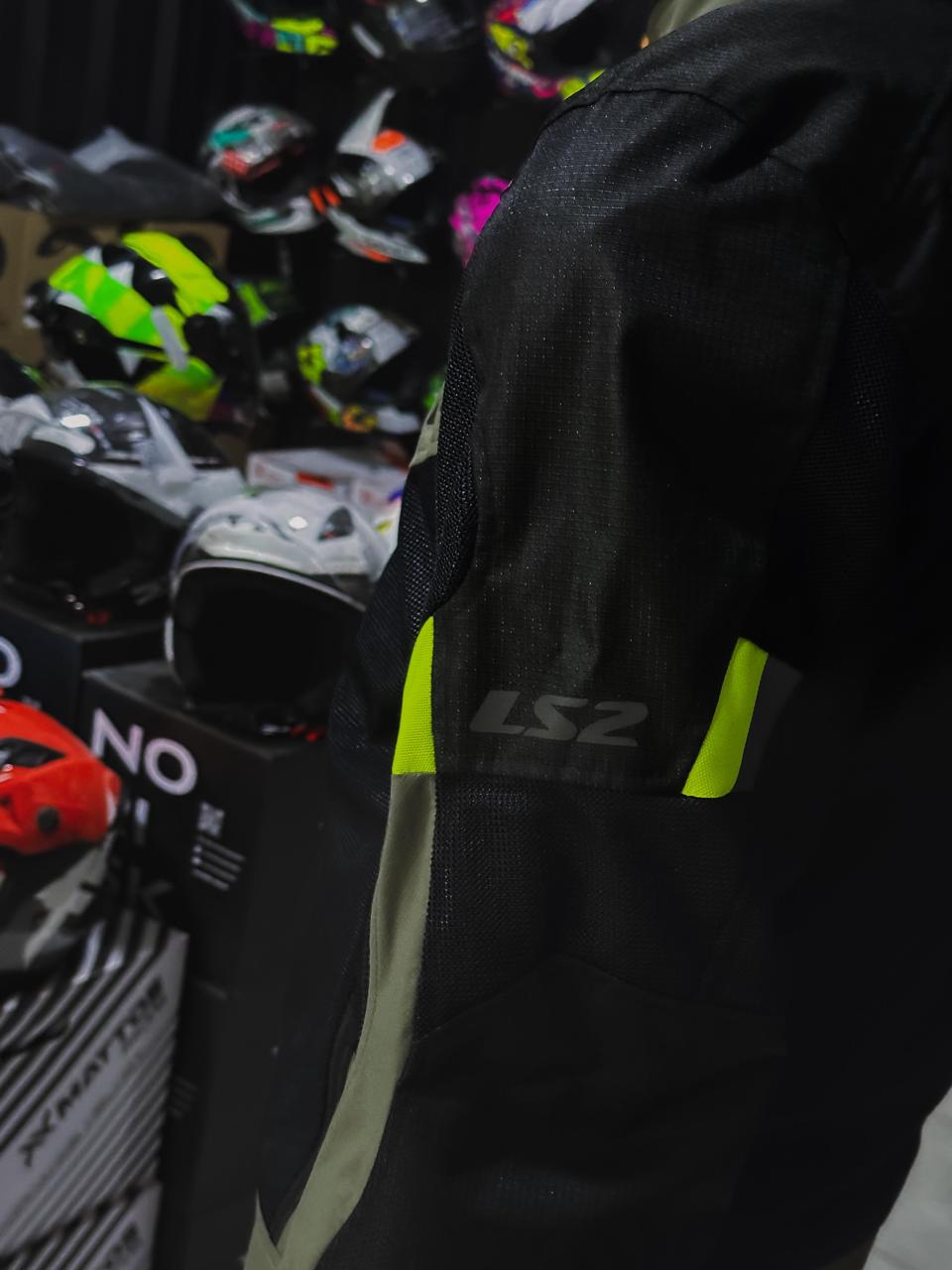 JAQUETA LS2 GARDA BLACK/YELLOW NEON 