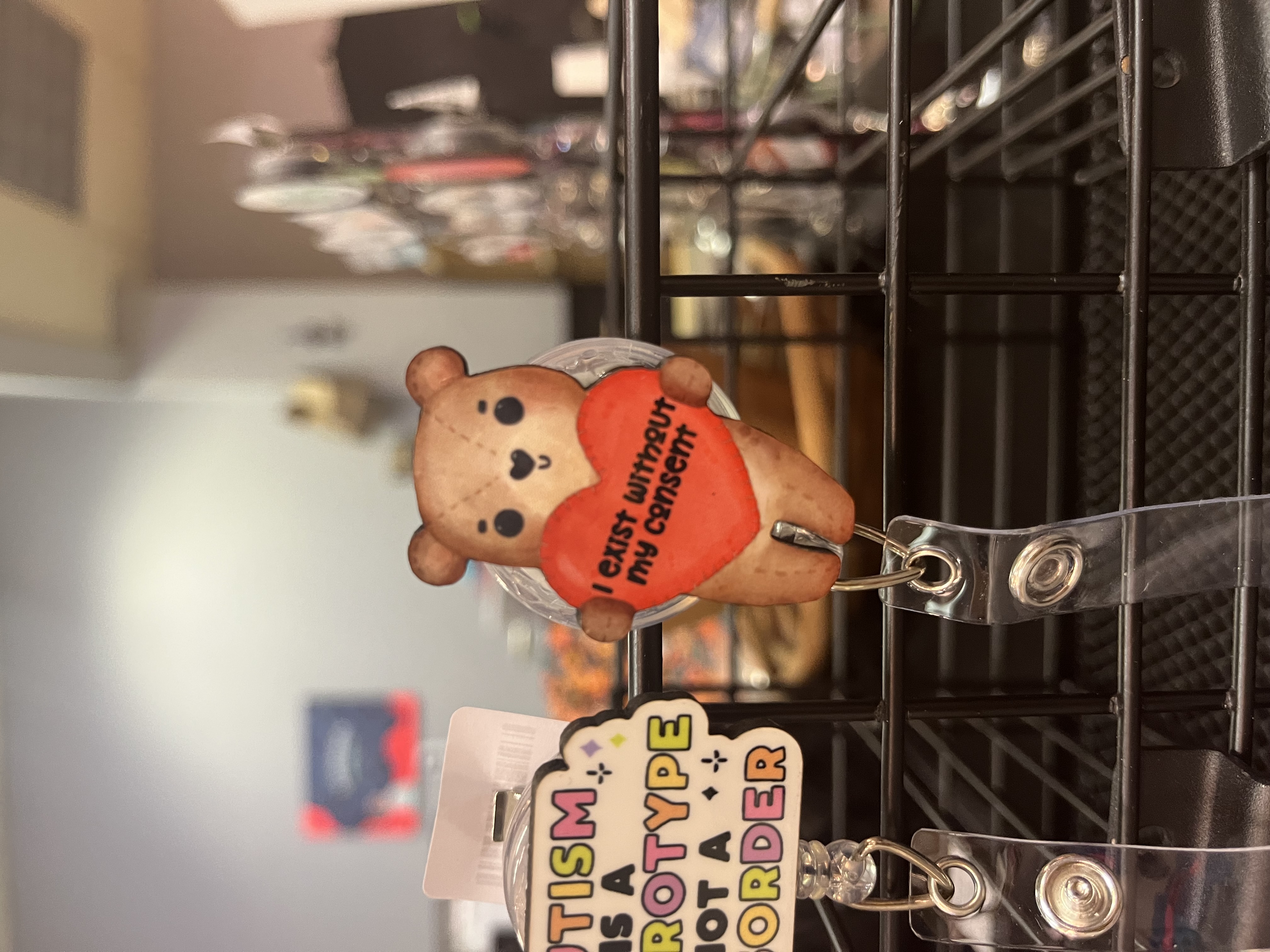 I exist without my consent Bear Badge Reel