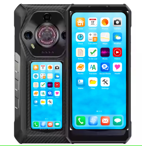 LIVE Telefono inteligente,Trabajo Pesado, Doble Pantalla Camara Frontal 32MP, Trasera 50MG, Vision Nocturna 64MP,Ram 12GB,Almacenamiento 512GB