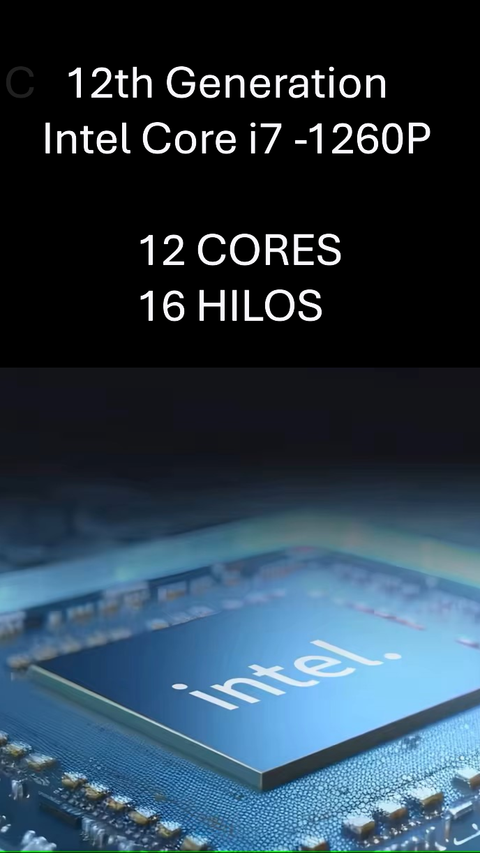 LIVE Portatil Procesador Intel Core i7-1260P, Doble-Monitor Tactil, Disco Duro 2TB SSD, Memoria Ram 32GB.