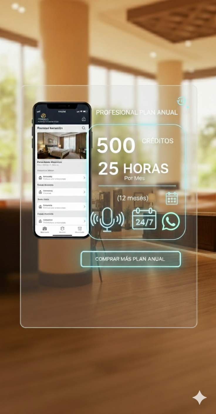 500 Créditos - 25 Horas  Por Mes - Profesional Plan Anual (12 meses)