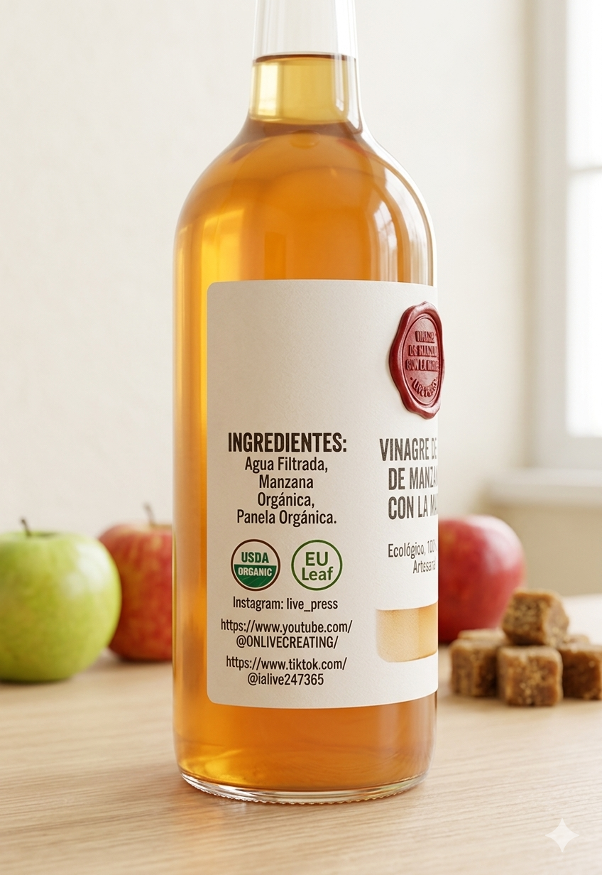 Vinagre de Sidra de Manzana Con la  Madre 500ml