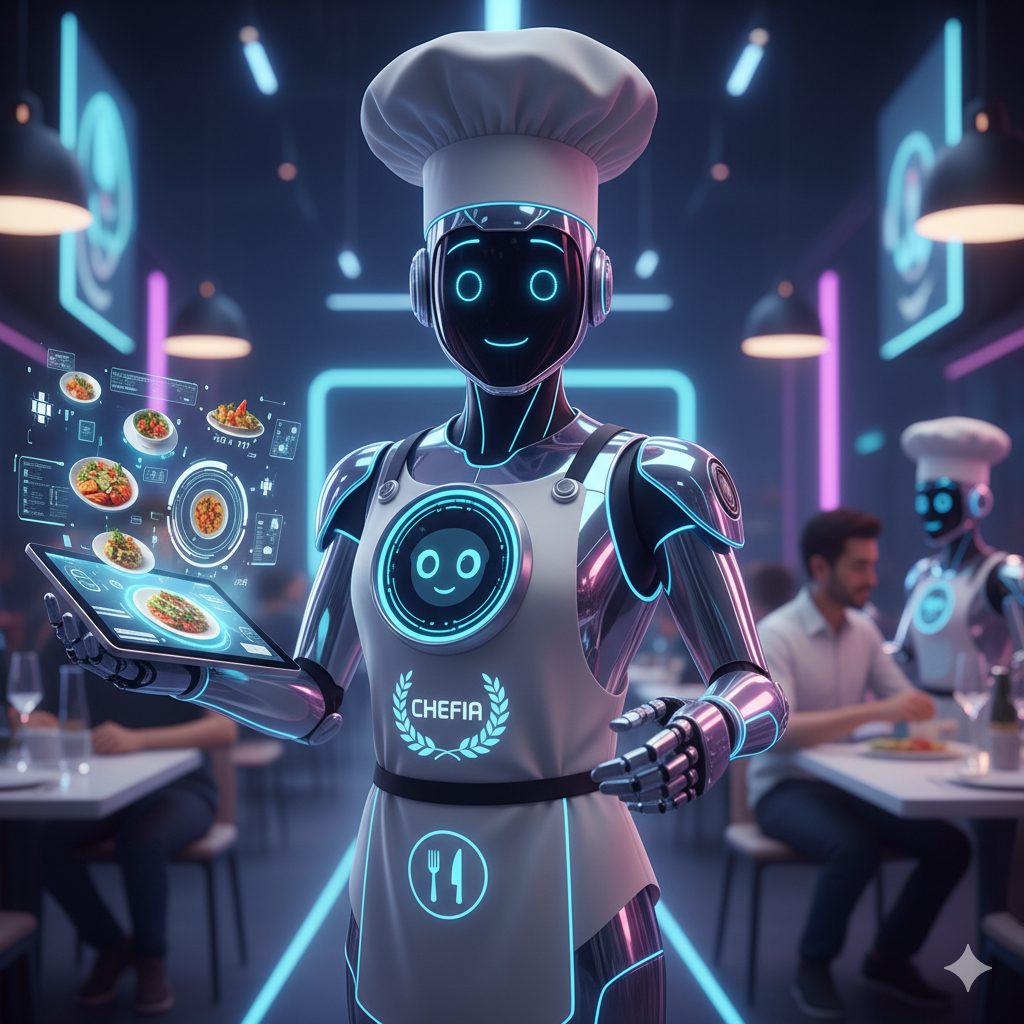 SU PROPIO MESERO VIRTUAL IA CONVERSACIONAL 24/7 EN 34 IDIOMAS - ACTIVELO ESCANEANDO UN CODIGO QR - CHEFIA PARA RESTAURANTE, SITIO WEB Y REDES SOCIALES