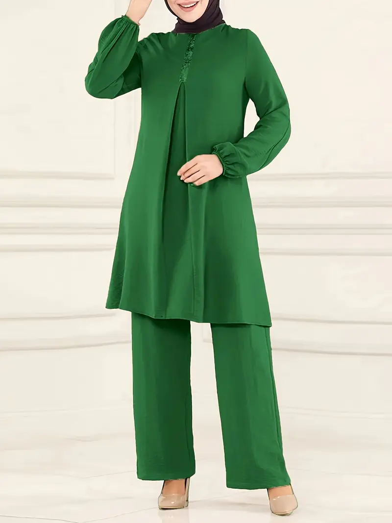 GREEN MODEST OUTFIT