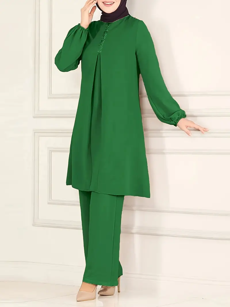 GREEN MODEST OUTFIT